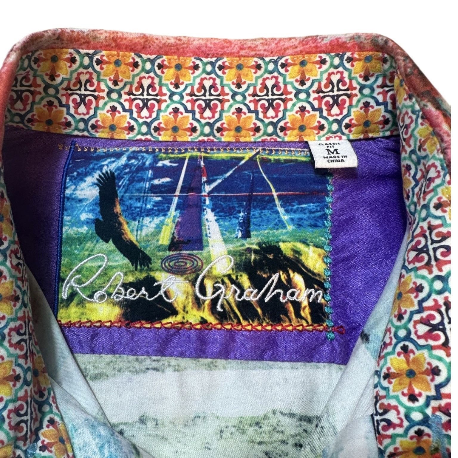 Robert Graham Robert Graham Bedouins Multicolor Summer Sunset Stripe Shirt Size US M / EU 48-50 / 2 - 9 Thumbnail