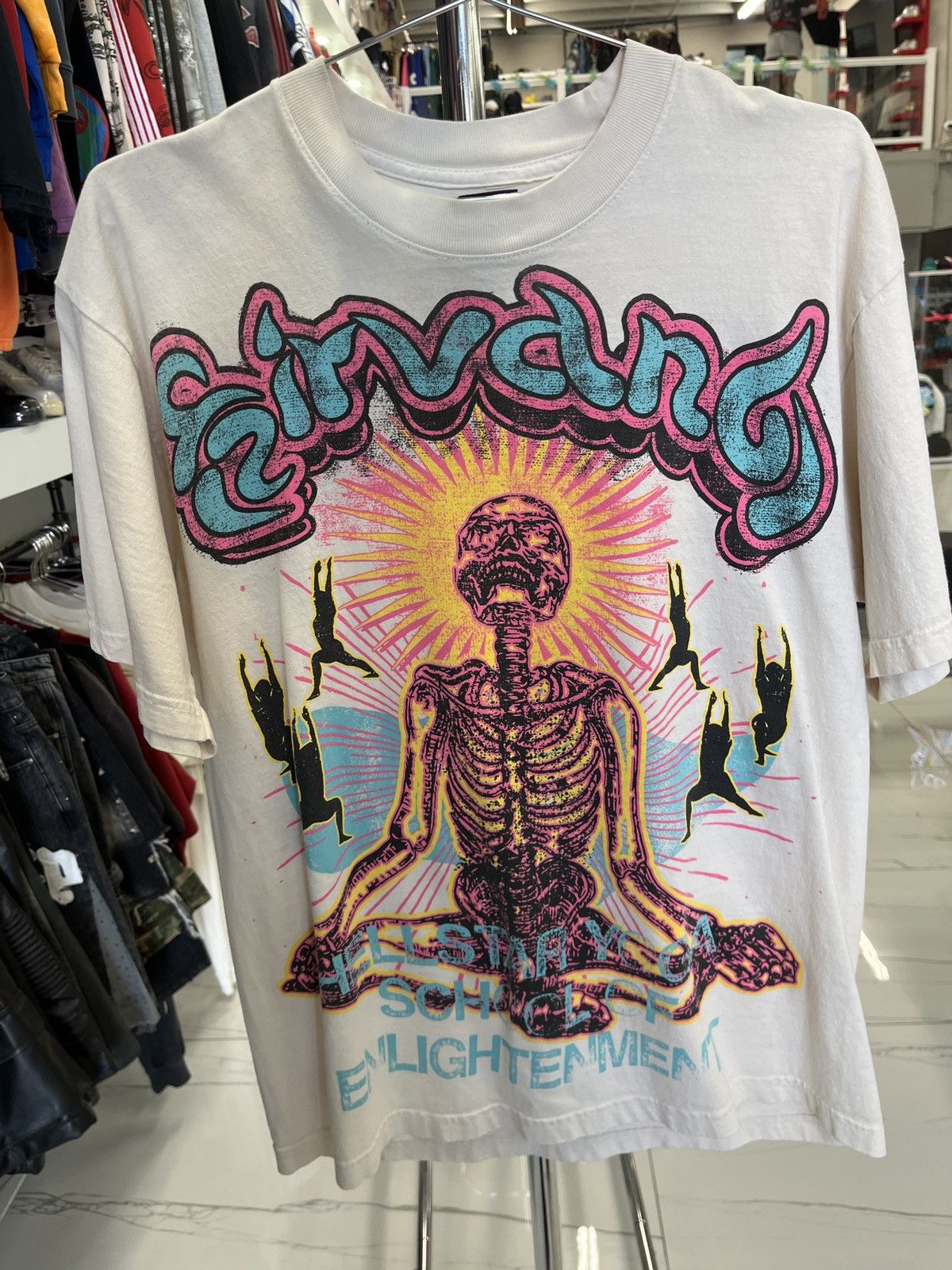 HELLSTAR Hellstar Inner Peace T Shirt in Cream Size US L / EU 52-54 / 3 - 1 Thumbnail