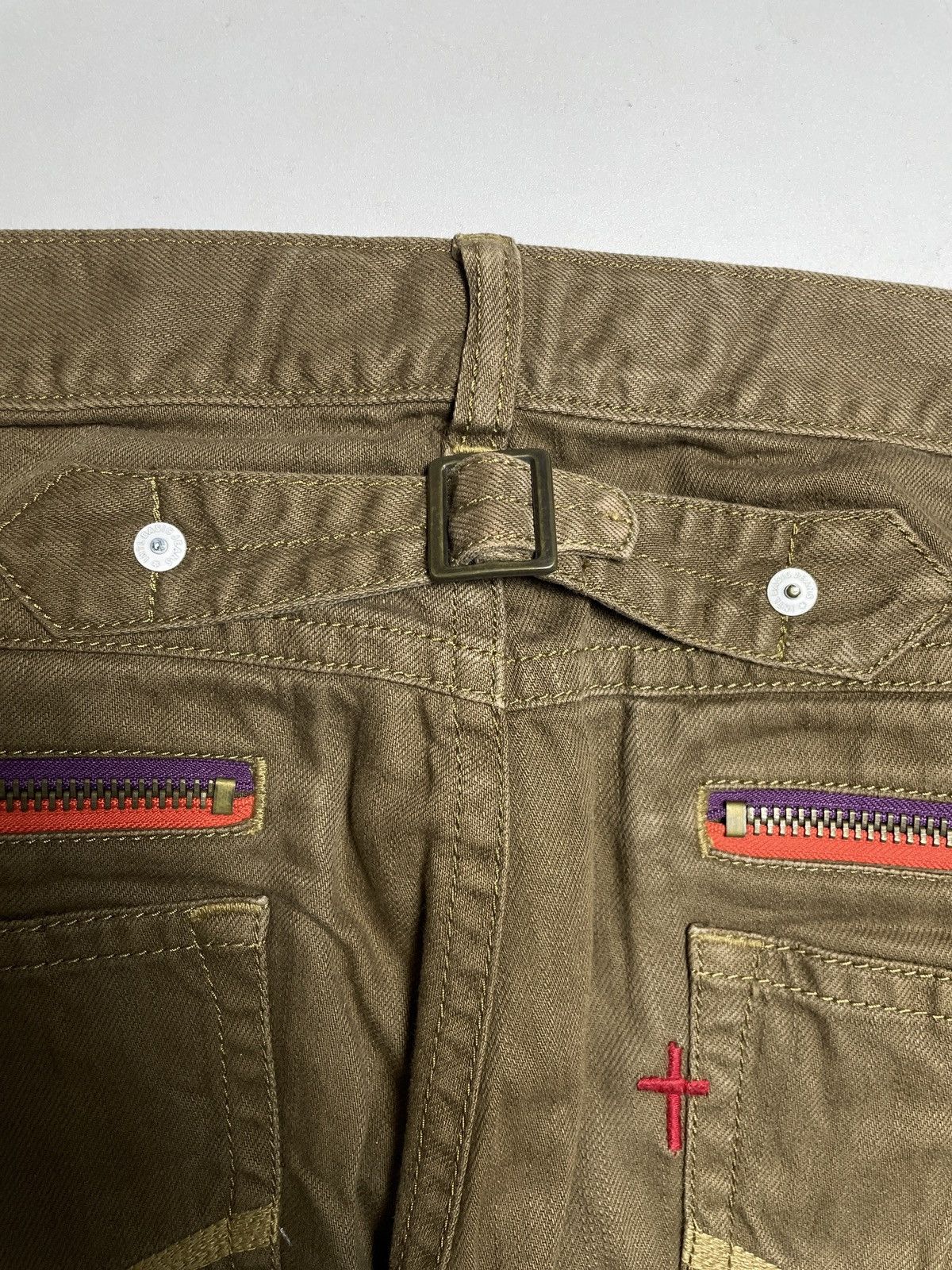 PPFM 2000’s Genoese - Buckle Back Zip Flared Pants Size US 34 / EU 50 - 13 Thumbnail