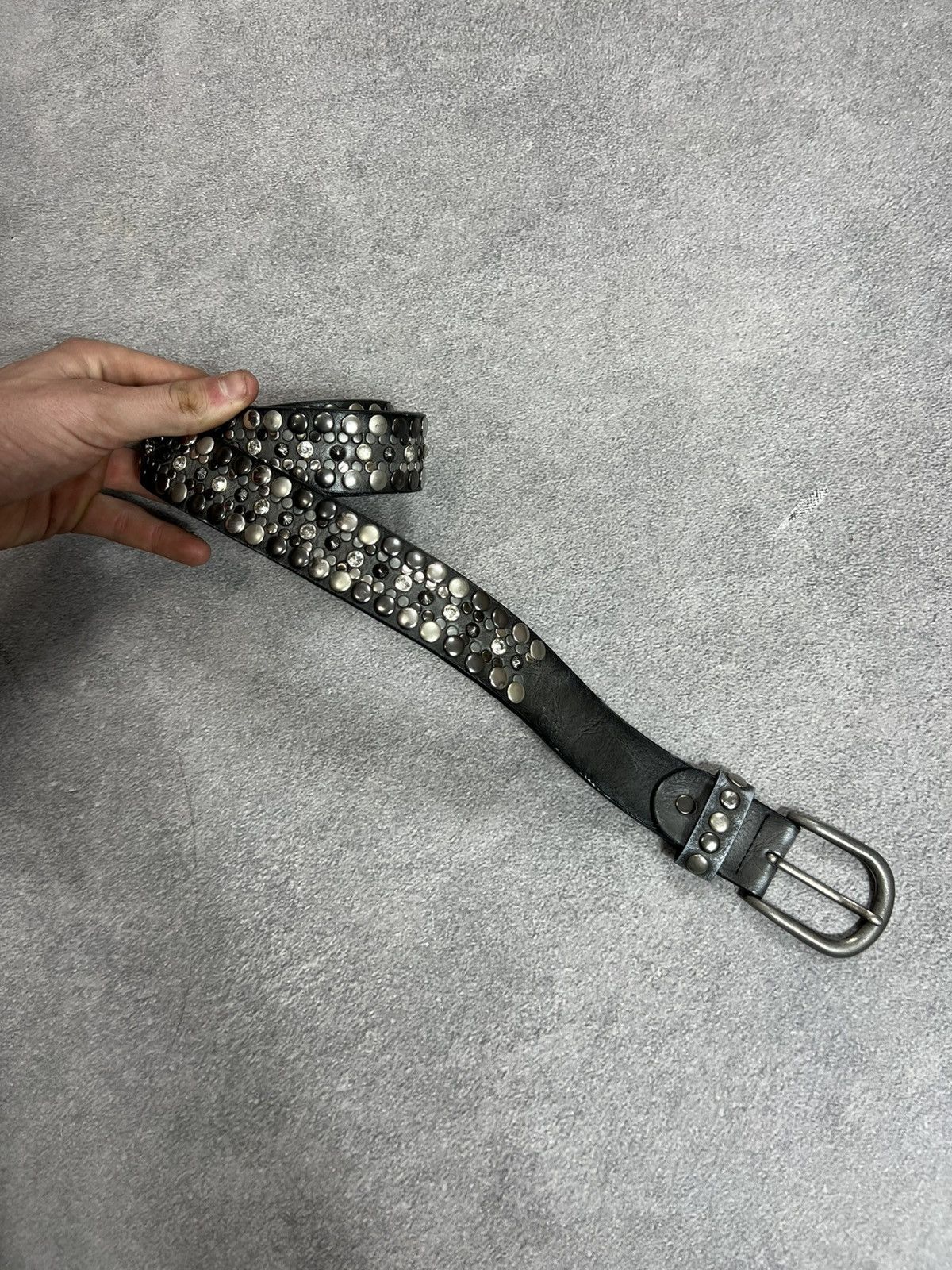 Japanese Brand Vintage Balenciaga Style Japanese Punk Leather Belt 90s Size ONE SIZE - 1 Thumbnail