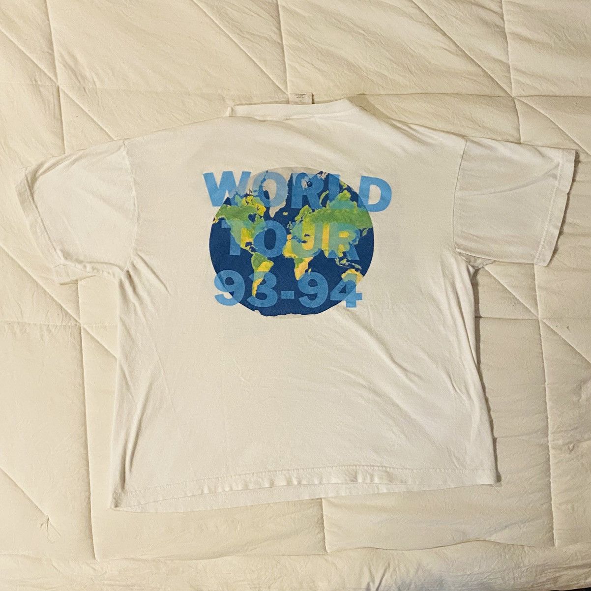 Band Tees × Vintage Vintage 1993 Billy Joel River of Dreams Tour White Tee Large Size US L / EU 52-54 / 3 - 2 Thumbnail