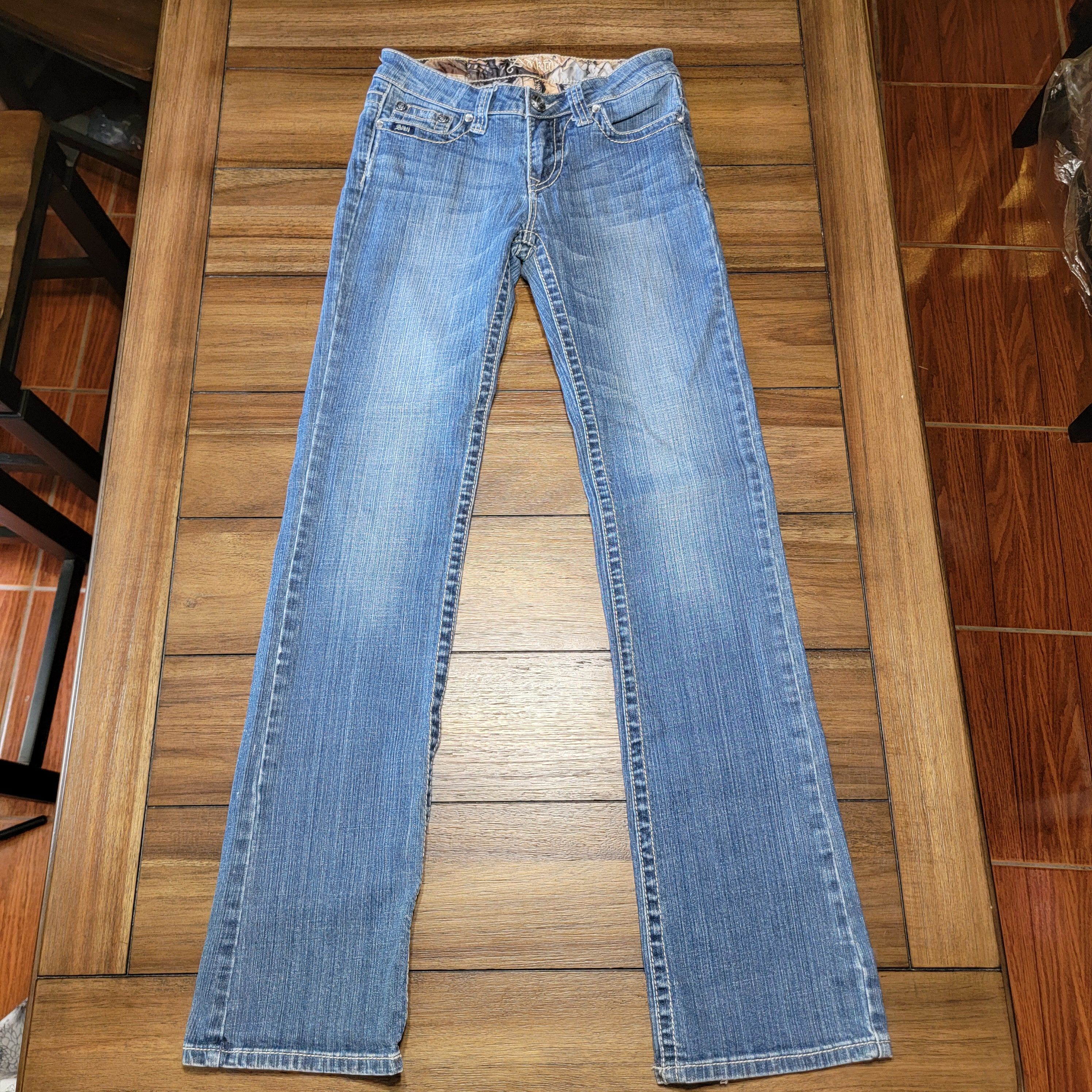 Other Adiktd Denim Jeans Rose & Bling Pockets - Size 2/W27 Size 28" / US 6 / IT 42 - 1 Thumbnail