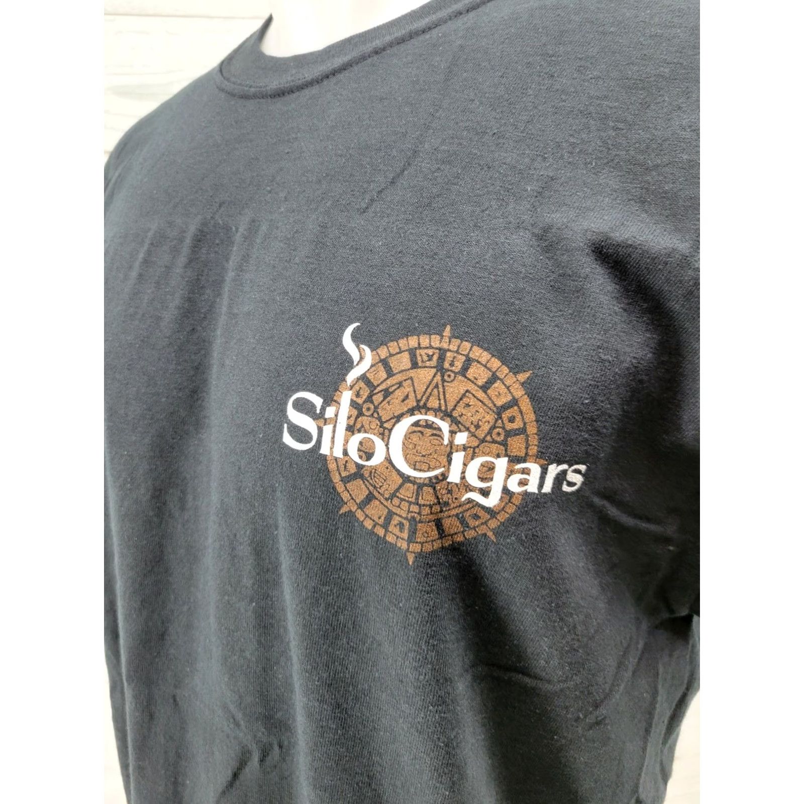 Gildan Silo Cigars Shirt Large Black T-Shirt Mens Short Sleeve Gildan Vintage? Size US L / EU 52-54 / 3 - 3 Thumbnail