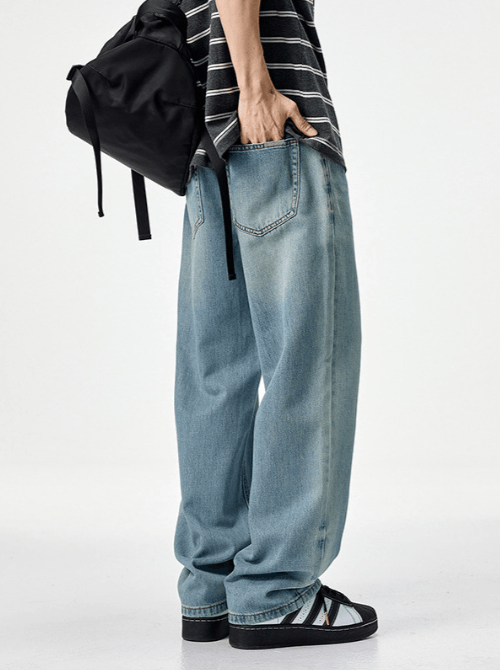 Japanese Brand × Jean High street retro trend clanfit straight jeans light blue Size US 32 / EU 48 - 3 Thumbnail