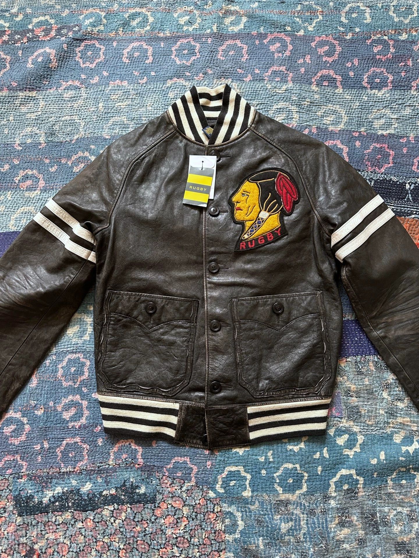 Polo Ralph Lauren Polo RL RugbyRRL Buffalo Leather Baseball Jkt S New Size US S / EU 44-46 / 1 - 1 Thumbnail