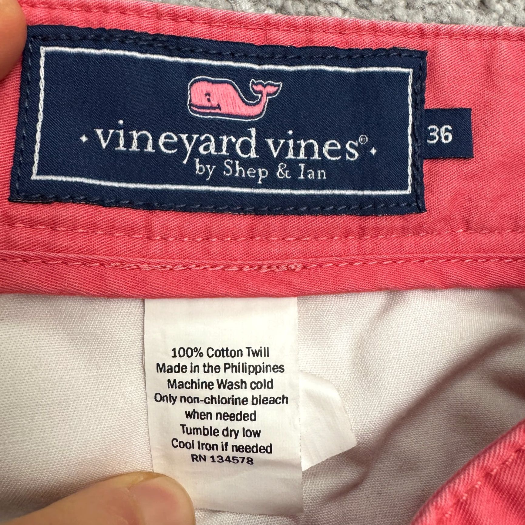 Vineyard Vines Vineyard Vines Pink Cotton Twill Chino Shorts Mens 36 Flat Front Casual Preppy Size US 36 / EU 52 - 7 Thumbnail