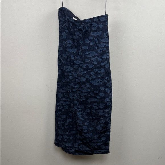 Lanvin LANVIN Paris strapless denim animal print ruffle front dress Size M / US 6-8 / IT 42-44 - 12 Thumbnail