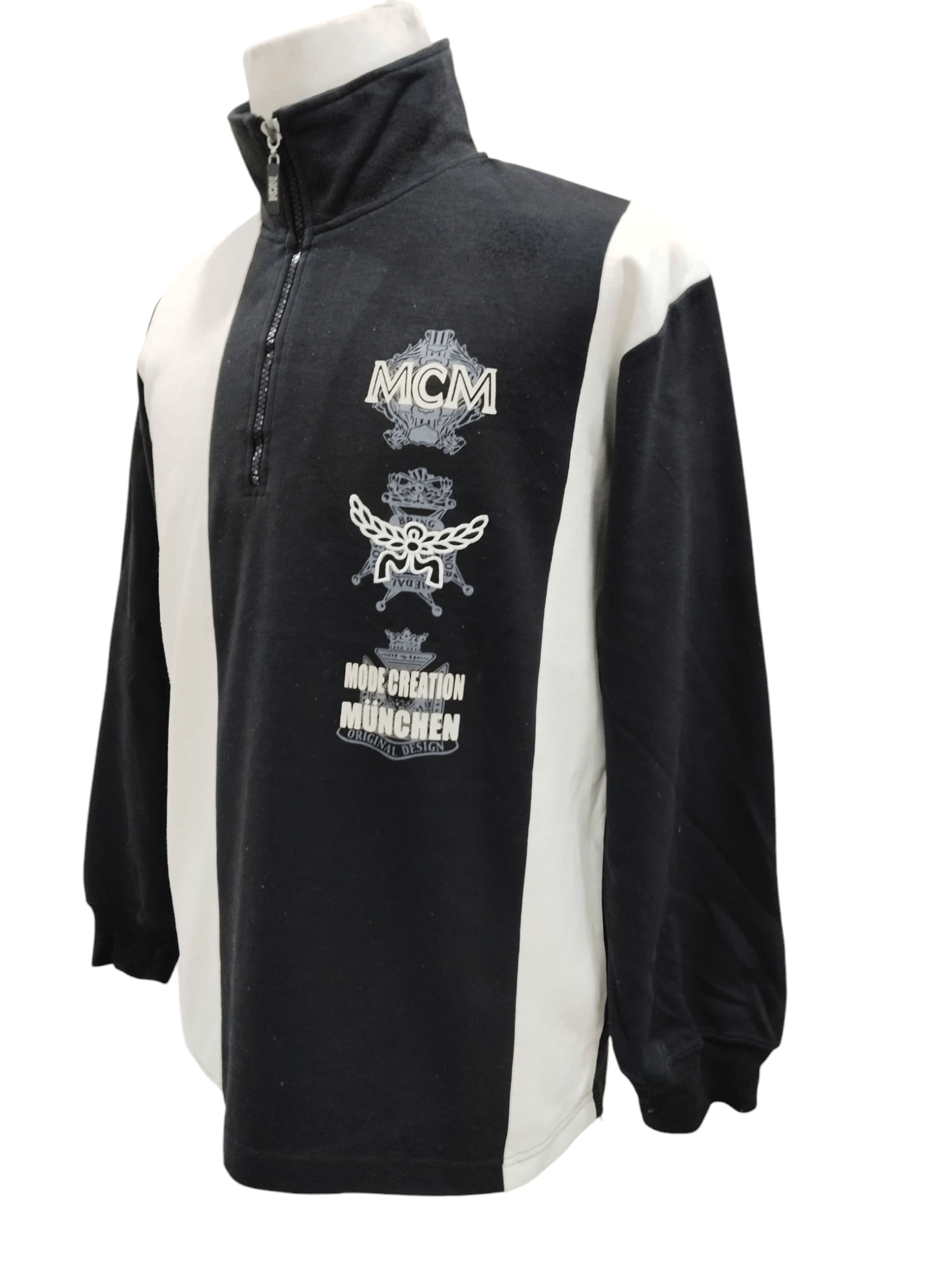 Japanese Brand × MCM MCM Half Zipper Big Logo Sweatshirt Size US L / EU 52-54 / 3 - 2 Thumbnail