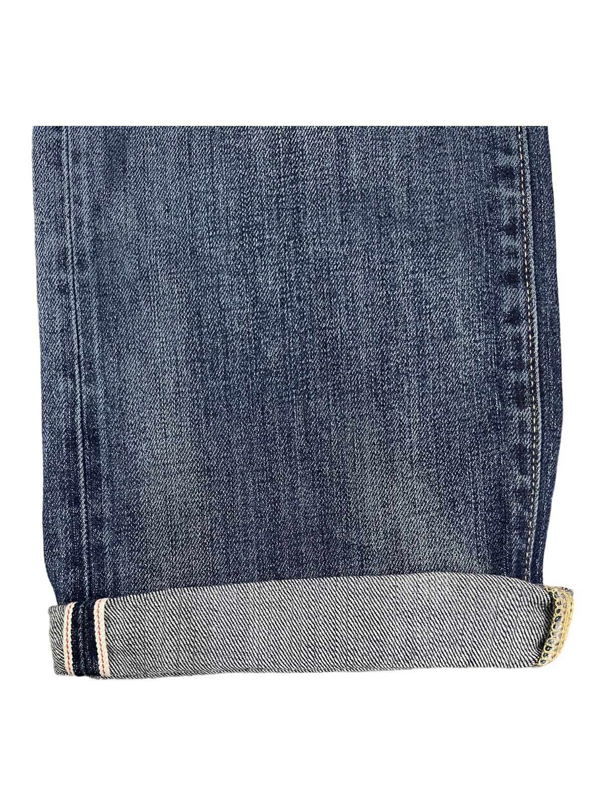 Japanese Brand × Jun Takahashi × Uniqlo Vintage Uniqlo Selvedge Blue Naturally Distressed Jeans Size US 36 / EU 52 - 5 Thumbnail