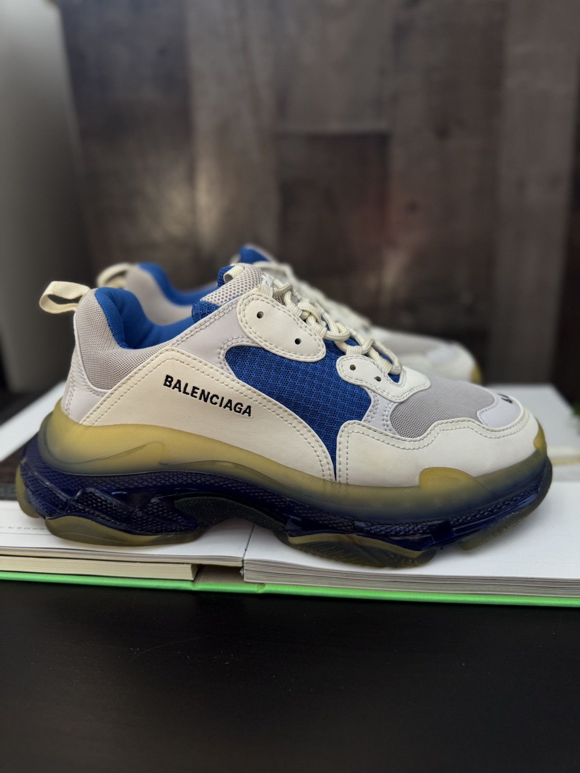 Balenciaga Triple S Sneakers White Blue 44EU/11US 🧼