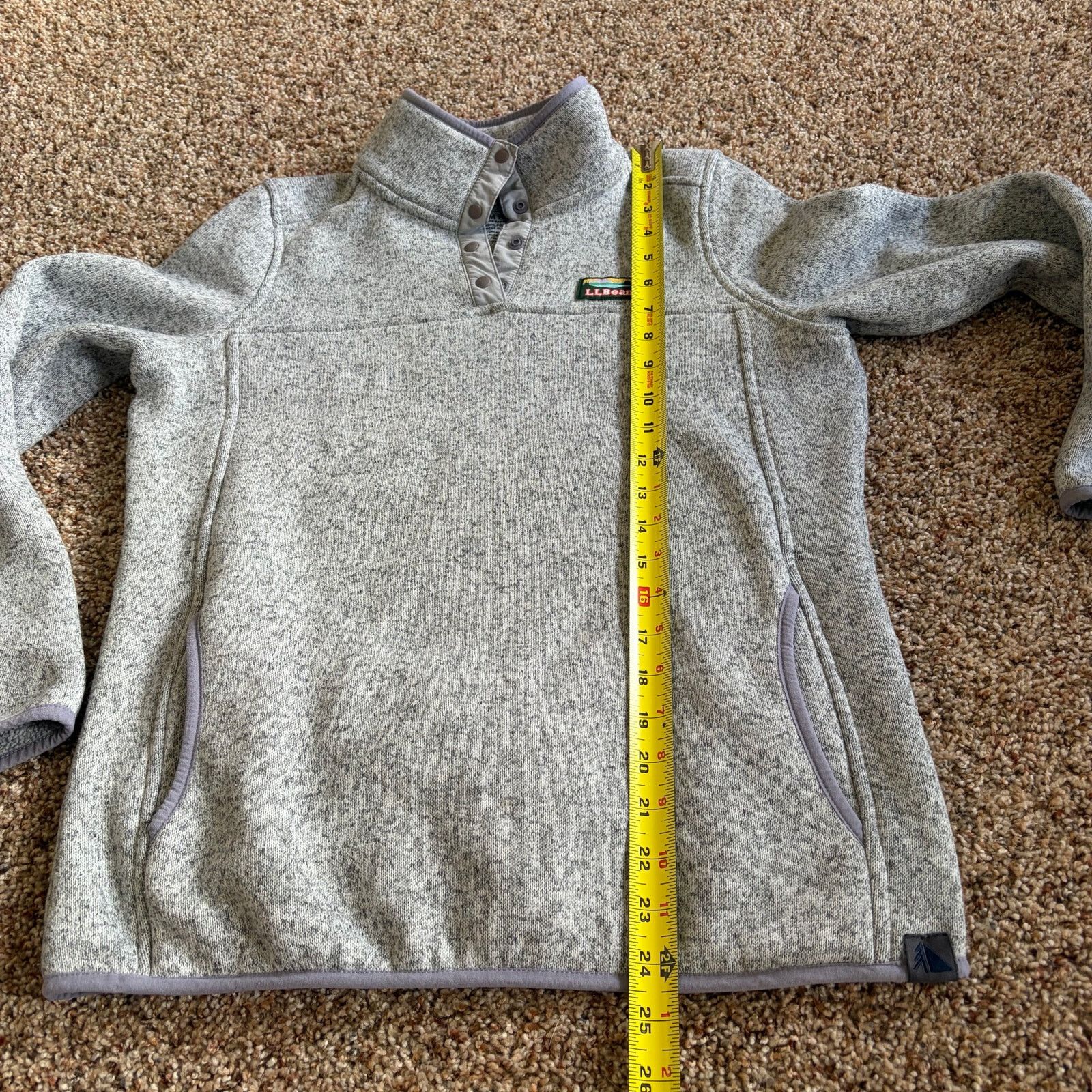 L.L. Bean L.L. Bean Women's Pullover Sweater Fleece Quarter Snap Sz M Size M / US 6-8 / IT 42-44 - 6 Thumbnail