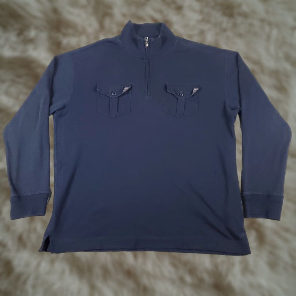 Nautica VINTAGE Nautica Blue Pullover Sweater 1/4 Zip Casual Knit All Seasons Size 2XL Size US XXL / EU 58 / 5 - 1 Thumbnail
