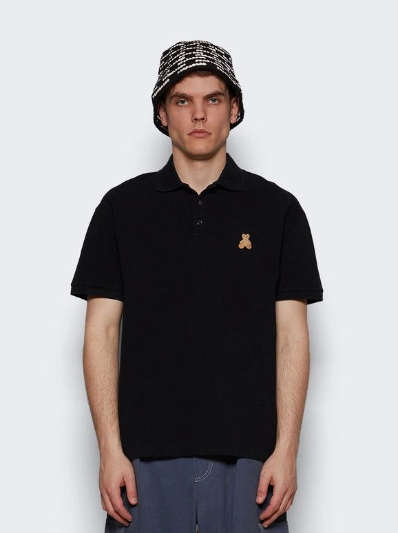 Palm Angels o1mle0226 Mini Bear in Mind Polo Shirt in Black Size US XS / EU 42 / 0 - 2 Thumbnail