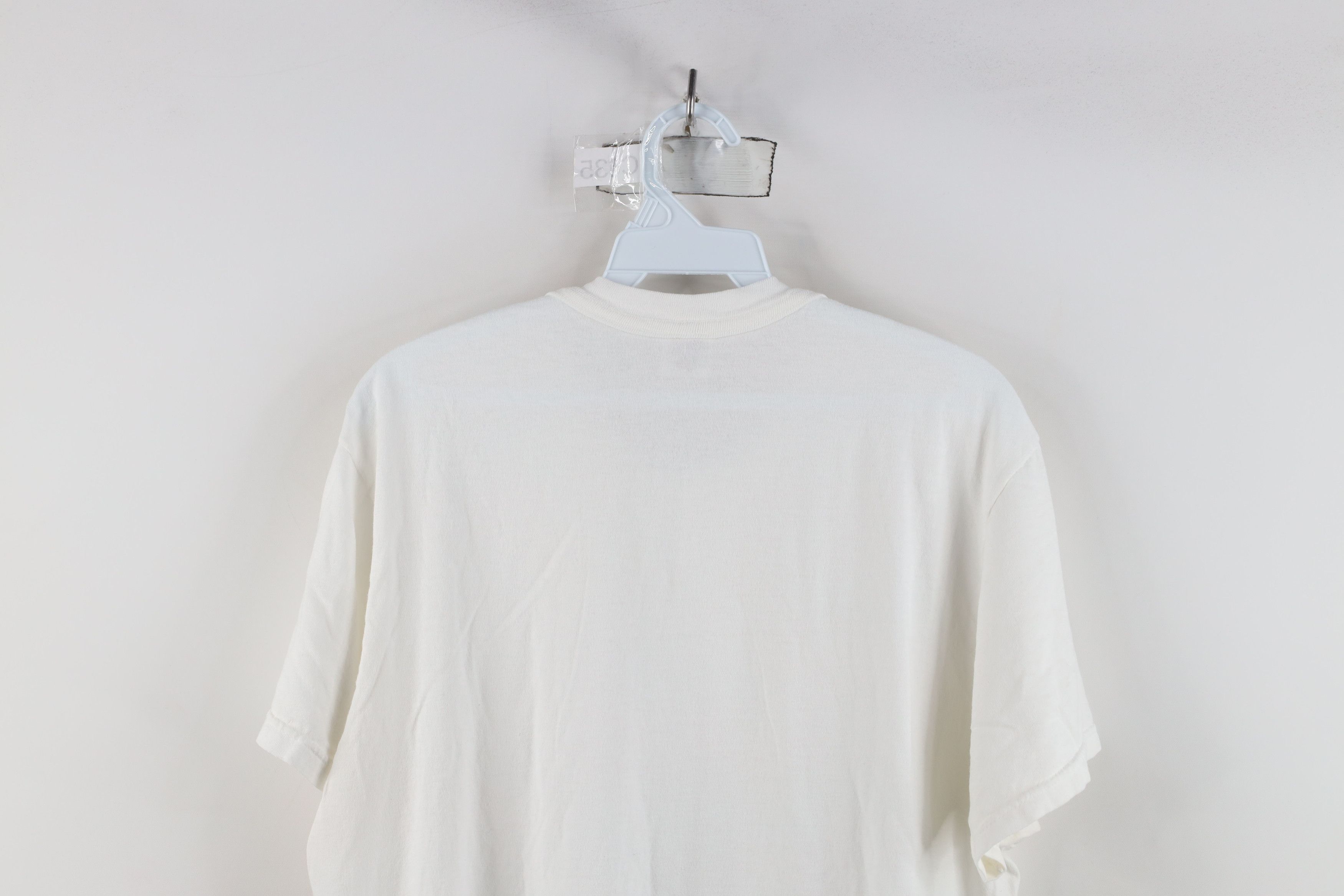 Vintage Vintage 90s Streetwear Cotton Short Sleeve T-Shirt White Size US L / EU 52-54 / 3 - 8 Thumbnail