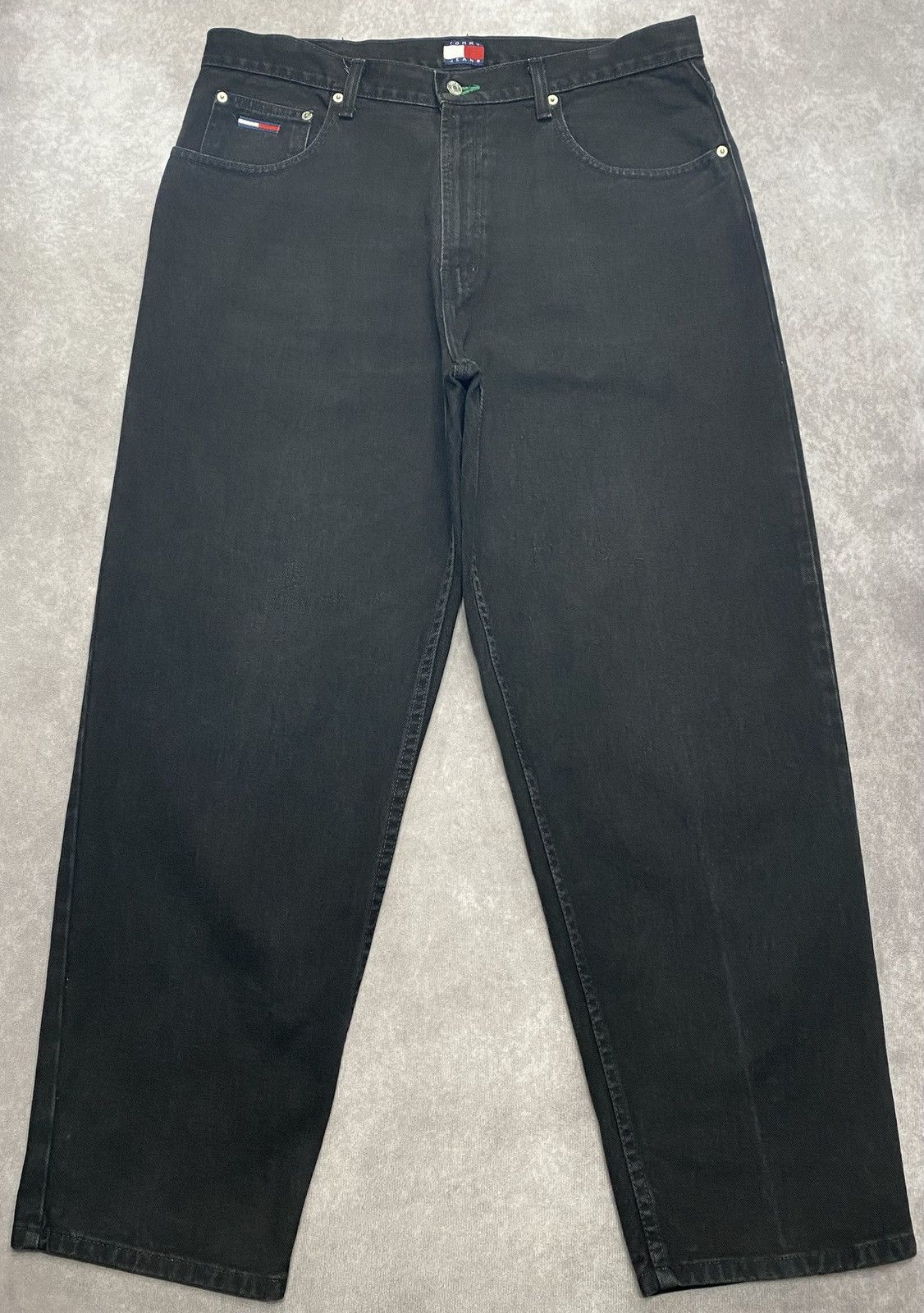 Tommy Jeans 90’s Vintage Tommy Jeans Baggy Fit Black Denim Jeans 36/30 Size US 36 / EU 52 - 1 Thumbnail