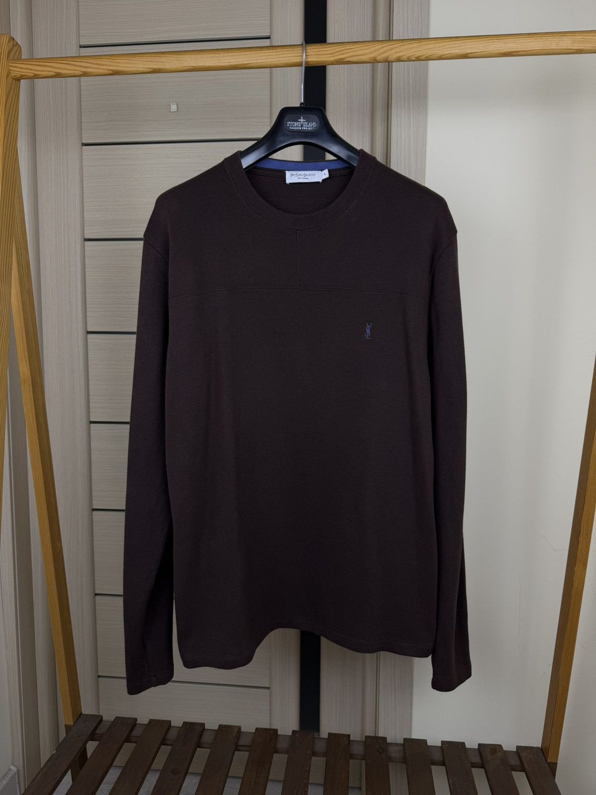 Yves Saint Laurent Yves Saint Laurent Vintage Logo Cotton Sweater Sweatshirt Size US XL / EU 56 / 4 - 1 Thumbnail