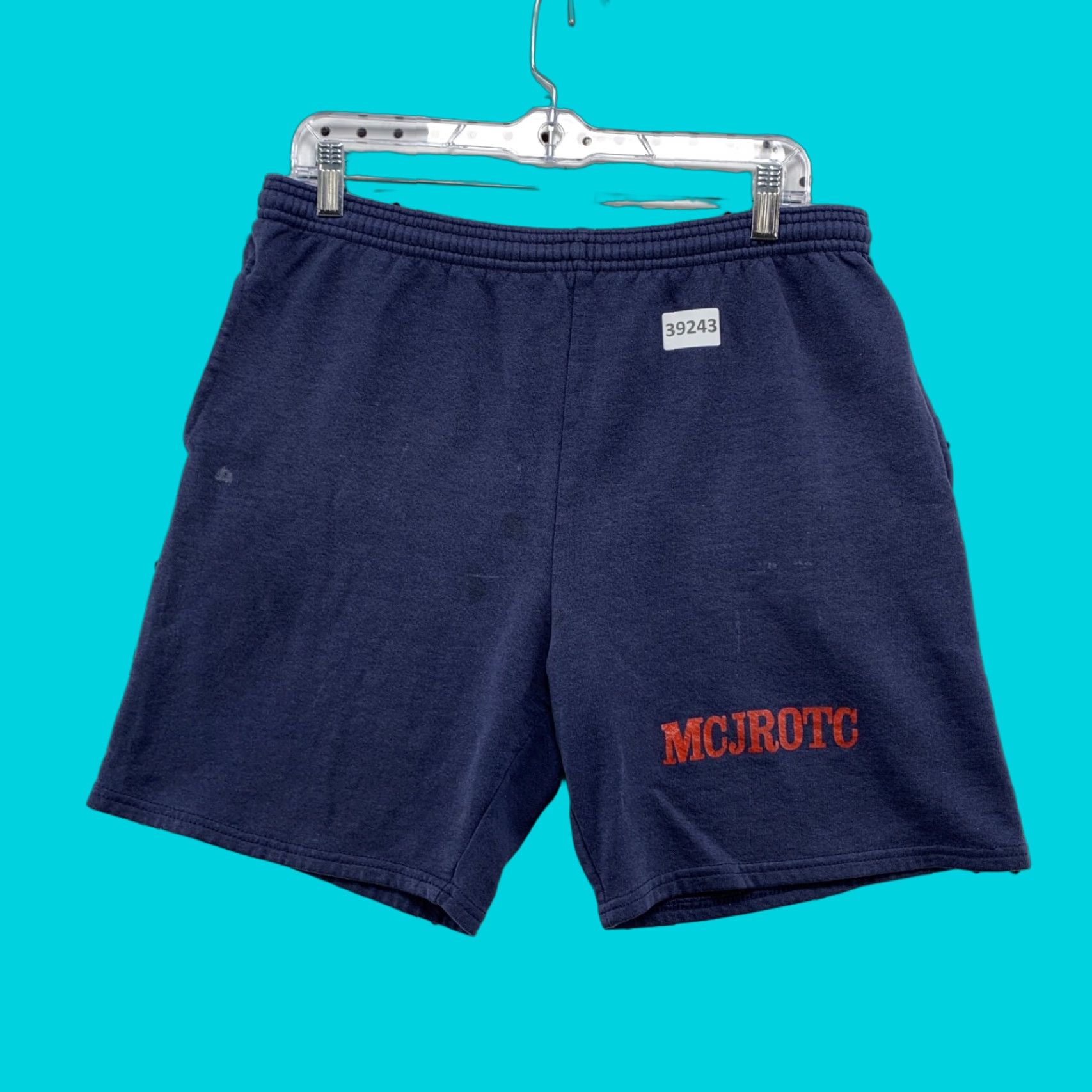 Jerzees VINTAGE Jerzees MCJROTC Sweat Shorts Mens Large 32x7 Blue Fleece Military USA Shorts Mens Large Blue 1990s MCJROTC Size US 33 - 1 Thumbnail