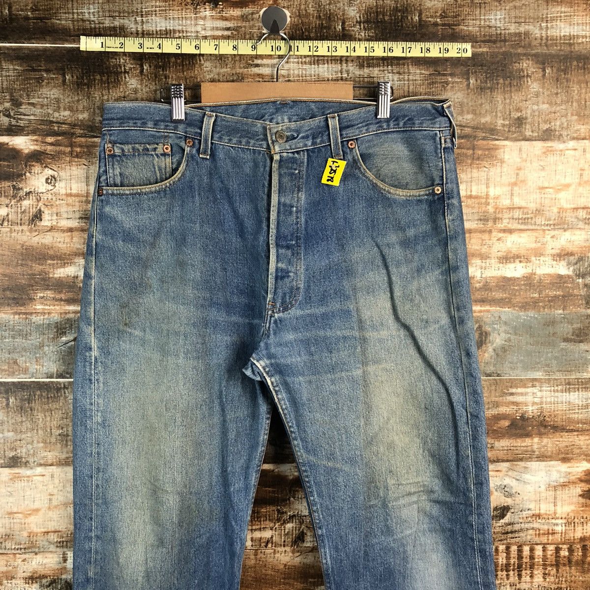 Levi's Levis 501 vintage ripped Blue Denim Pants #A2578 Size US 37 - 4 Thumbnail