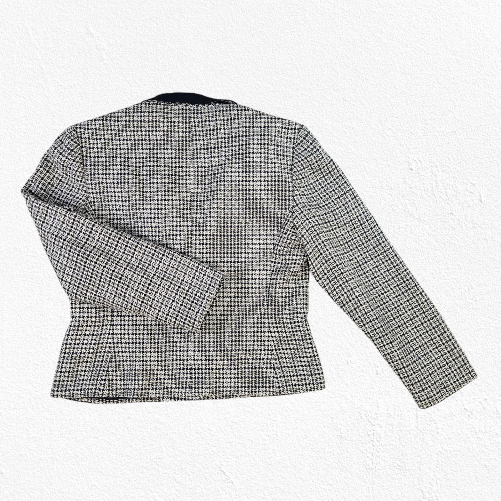 Vintage Vintage Houndstooth Tweed Blazer Jacket Size 12 Size XL / US 12-14 / IT 48-50 - 11 Thumbnail