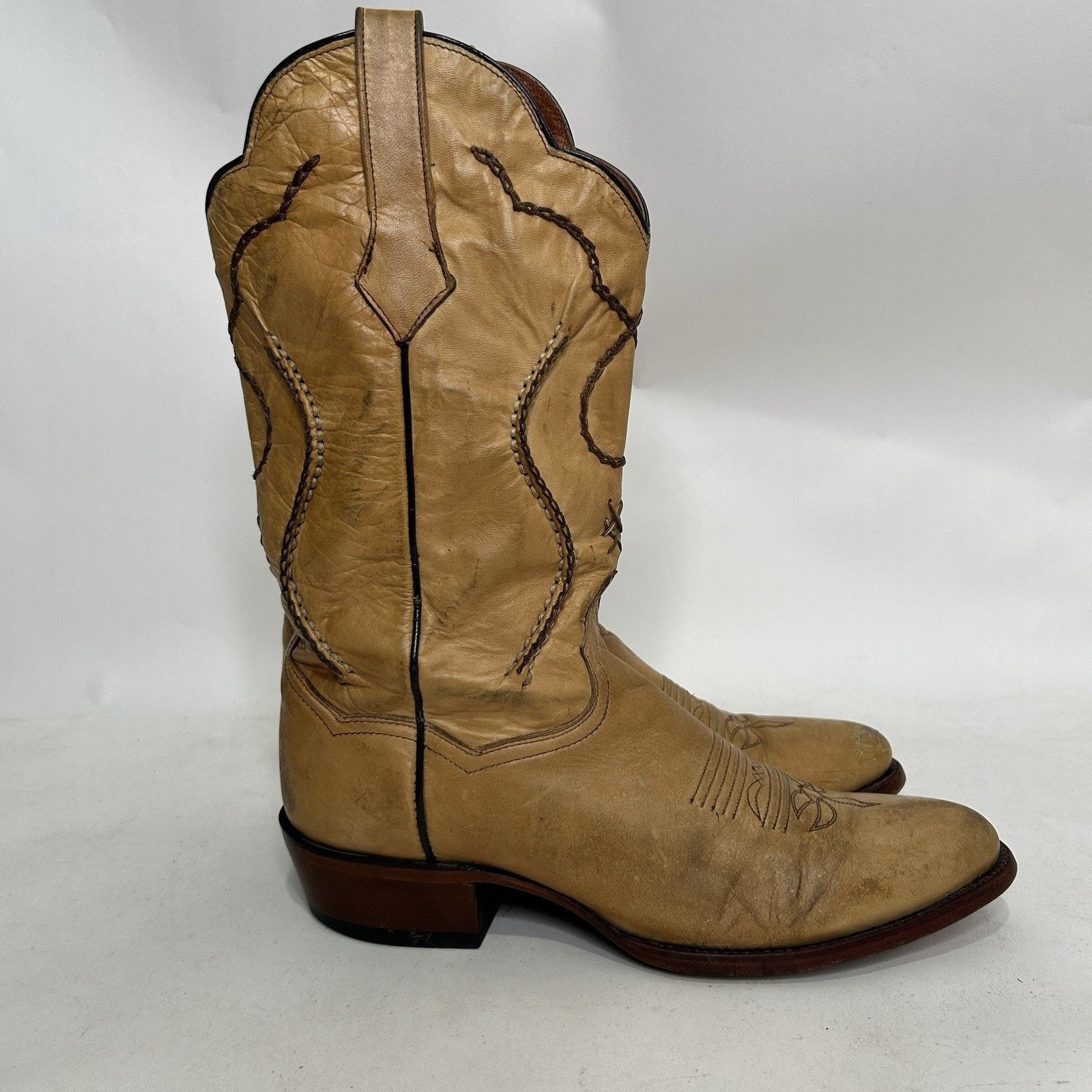 Dan Post Vintage Dan Post Palamino Albany Boots “Cream” Men’s 11D Size US 11 / EU 44 - 4 Thumbnail