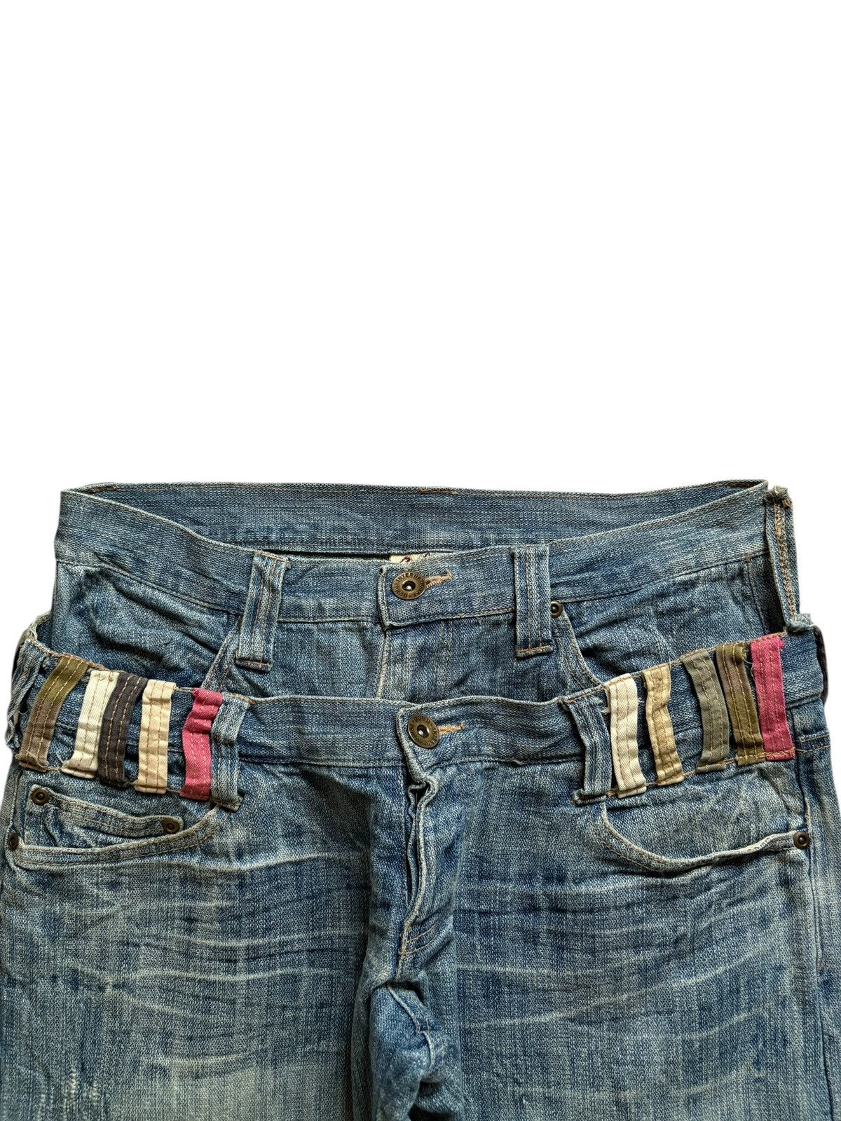 Japanese Brand Vintage Japanese Brand Double Waist Mud Wash Baggy Jeans Size US 32 / EU 48 - 4 Thumbnail