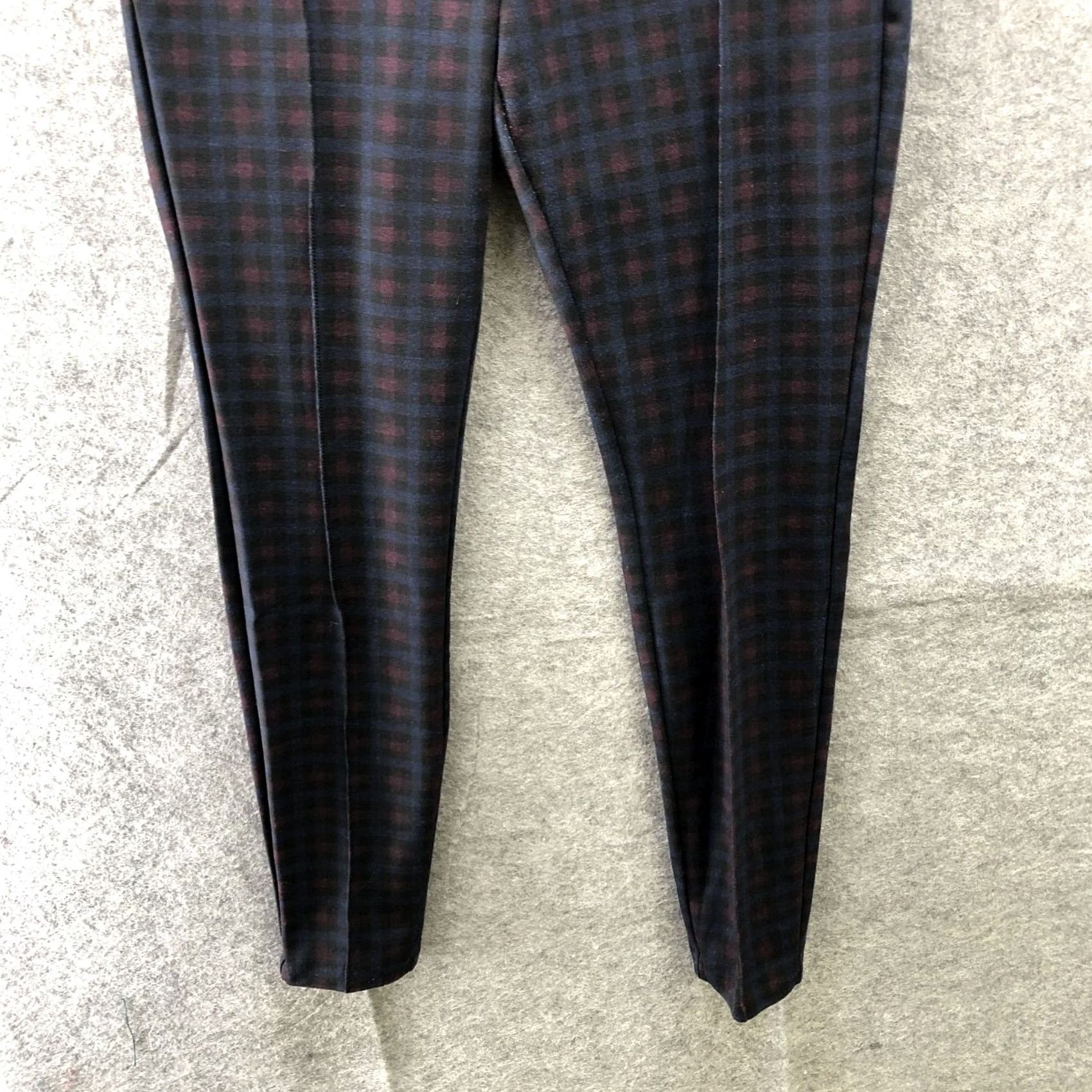 Old Navy Old Navy Stevie Ponte Pants Leggings Womens M High Rise Blue Plaid Academia Size 32" / US 10 / IT 46 - 4 Thumbnail