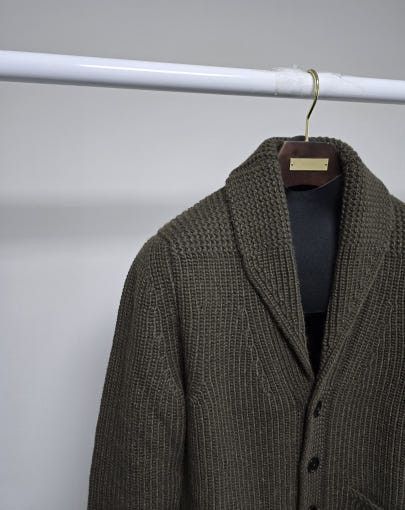 Tom Ford o1sm1stk0725 Alpaca Shawl Collar Knit Cardigan Dark Green Size US M / EU 48-50 / 2 - 2 Thumbnail