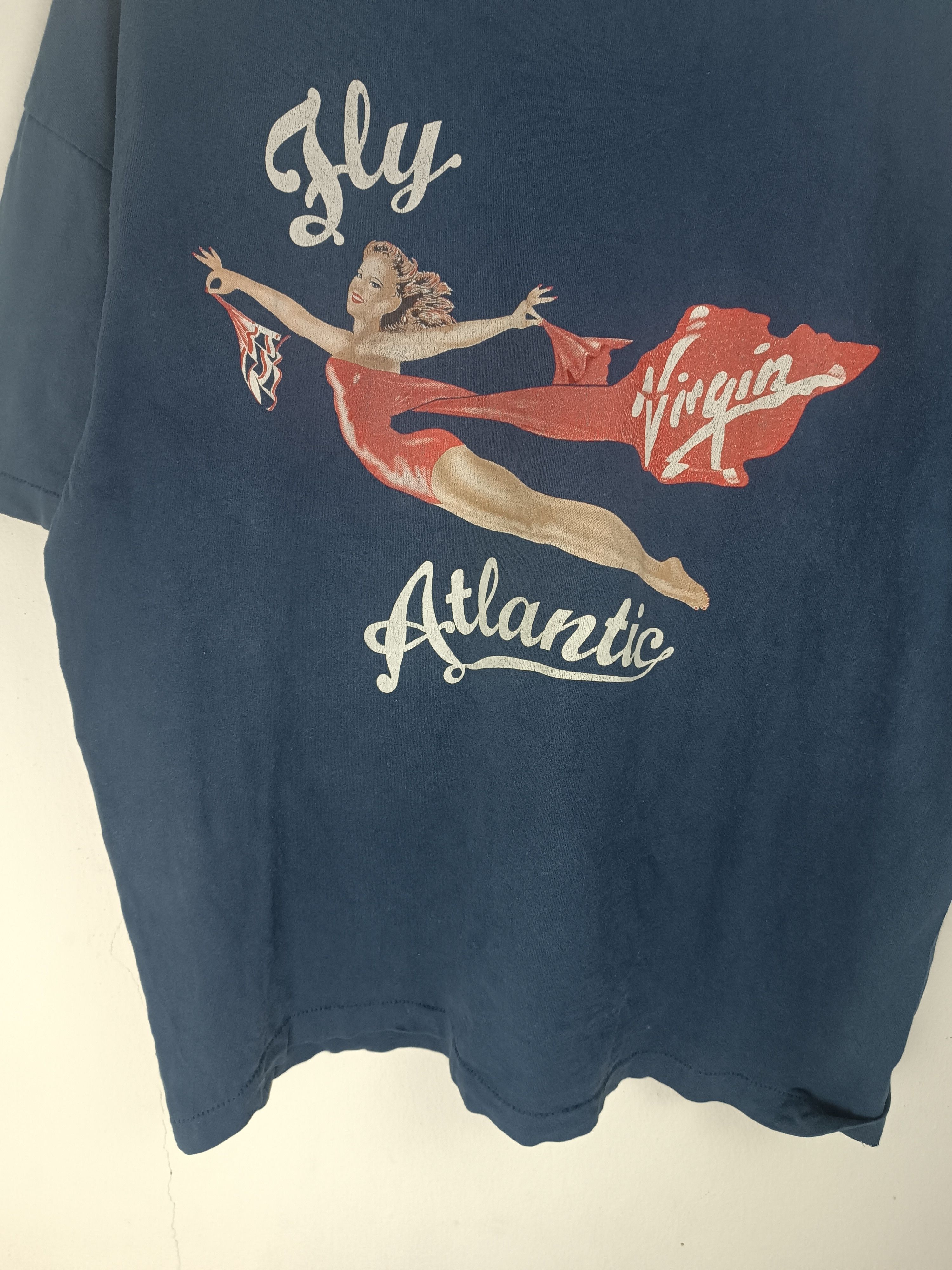 Vintage VINTAGE 90'S VIRGIN FLY ATLANTIC VERY RARE PRINCESS DIANA TS Size US XL / EU 56 / 4 - 7 Thumbnail