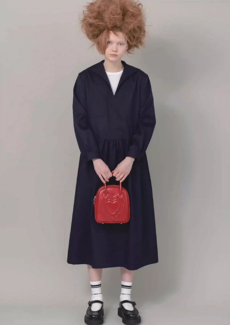Comme des Garcons Comme Des Garcons Navy Neck Dress Size XS / US 0-2 / IT 36-38 - 6 Thumbnail