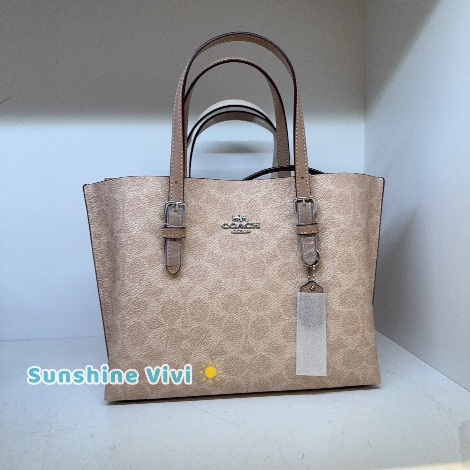 Coach NWT Coach Mollie Tote 25 Crossbody Strap CV965 SV/SAND/TAUPE Size ONE SIZE - 7 Thumbnail