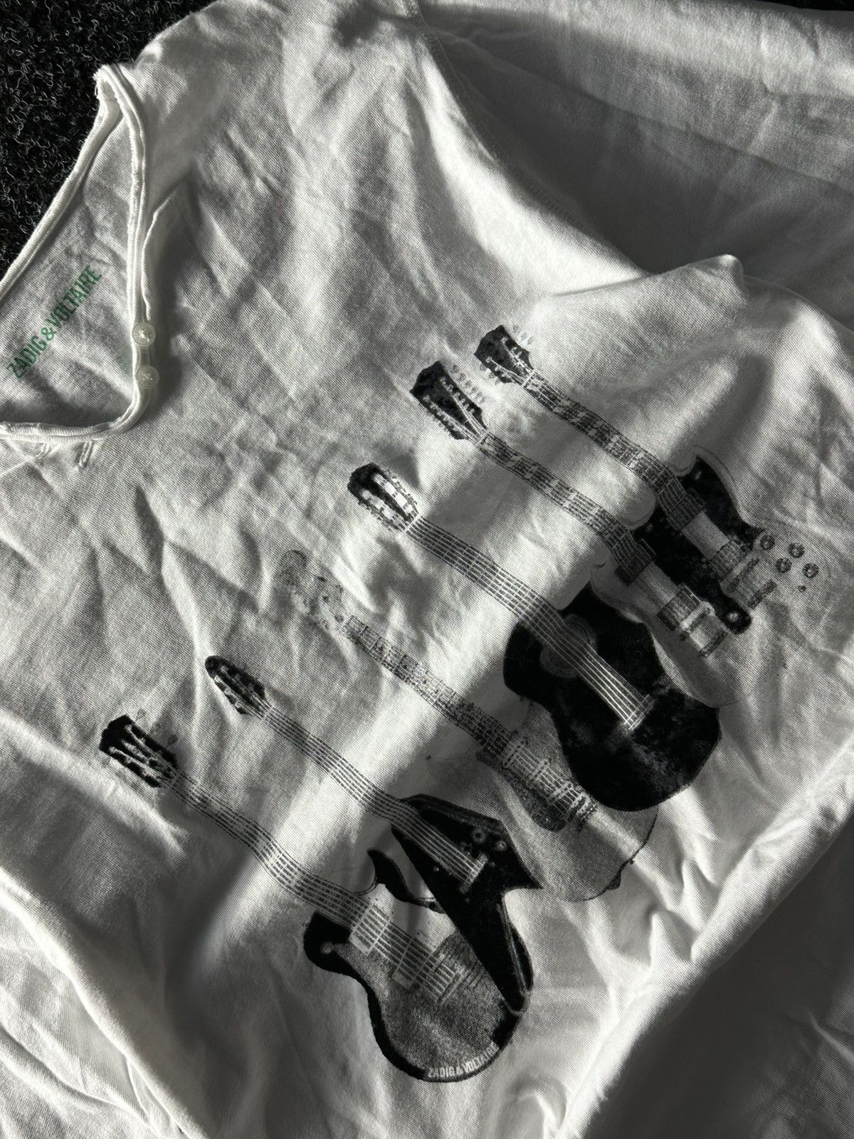 Vintage × Zadig & Voltaire 🚨VNTG Zadig & Voltaire LOVE BIG LOGO Degrade Skull T Shirt Size S / US 4 / IT 40 - 3 Thumbnail