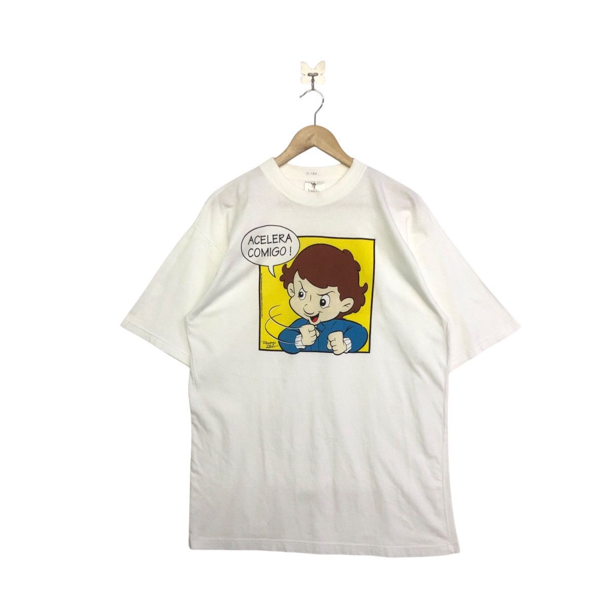 Formula 1 × Vintage Vintage 94 Aryton Senna Grafiti Tshirt Size US L / EU 52-54 / 3 - 1 Thumbnail