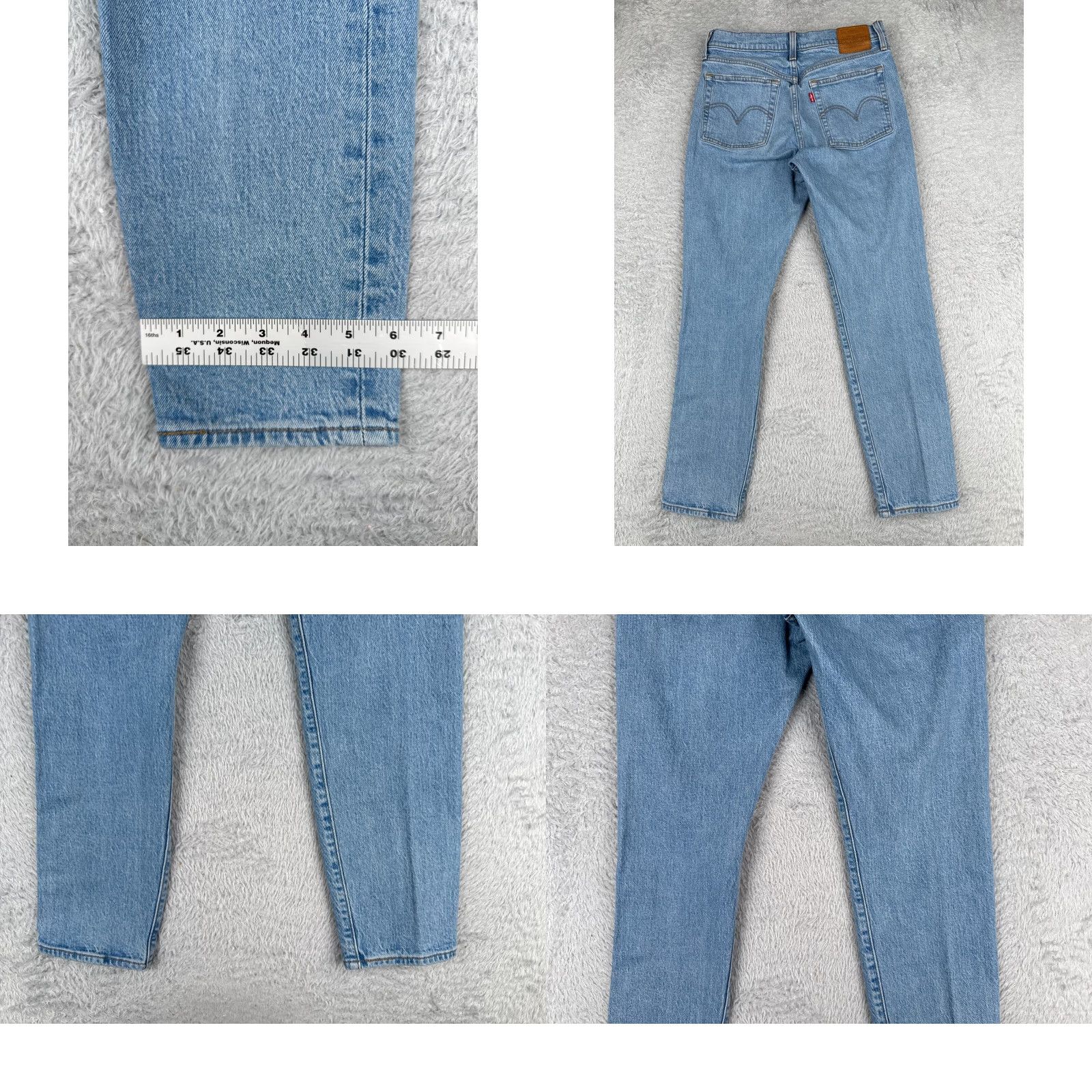Levi's Levi's Jeans Womens 27 Blue Denim Wedgie Fit Regular Mid 26 Inseam Distressed Stretch 5-Pocket Cotton Button Zipper Denim Jeans Vintage Retro Size 27" / US 4 / IT 40 - 10 Thumbnail