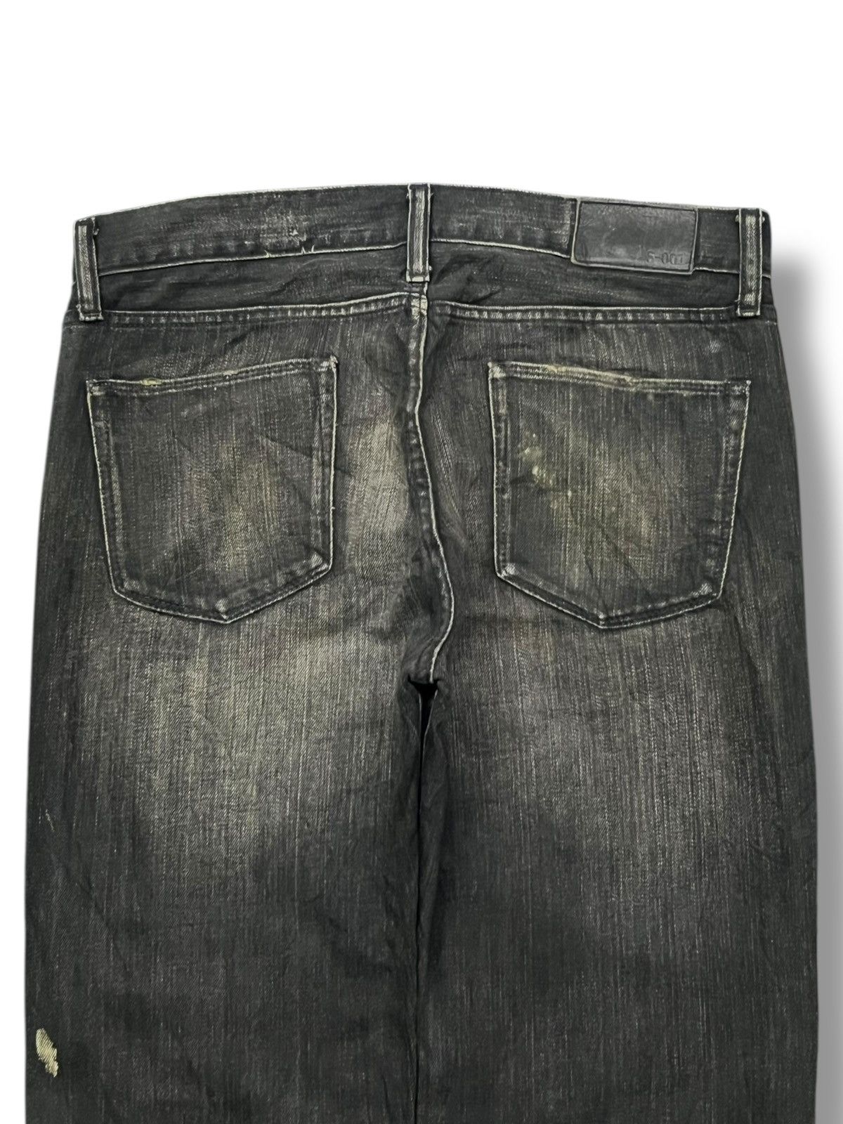 Uniqlo Vintage 00s Uniqlo S-001 - Faded Black Wash,Distressed Denim Size US 33 - 5 Thumbnail