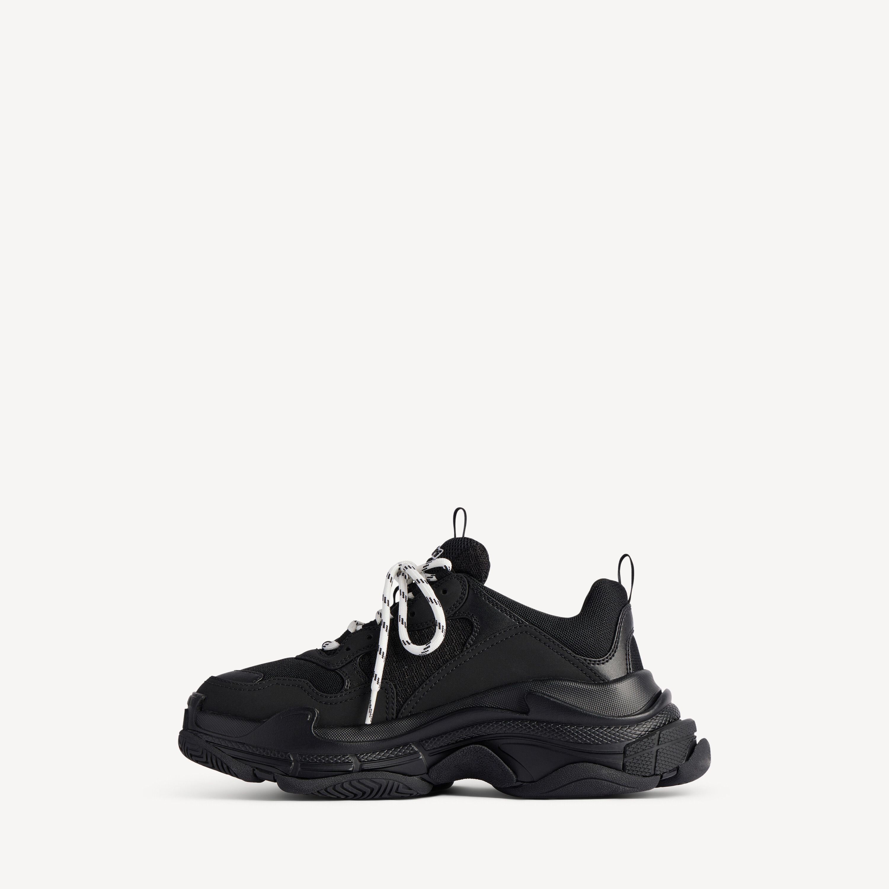 Balenciaga os11x0126 Triple S Tape Type Sneakers in Black Size US 9 / EU 42 - 3 Thumbnail