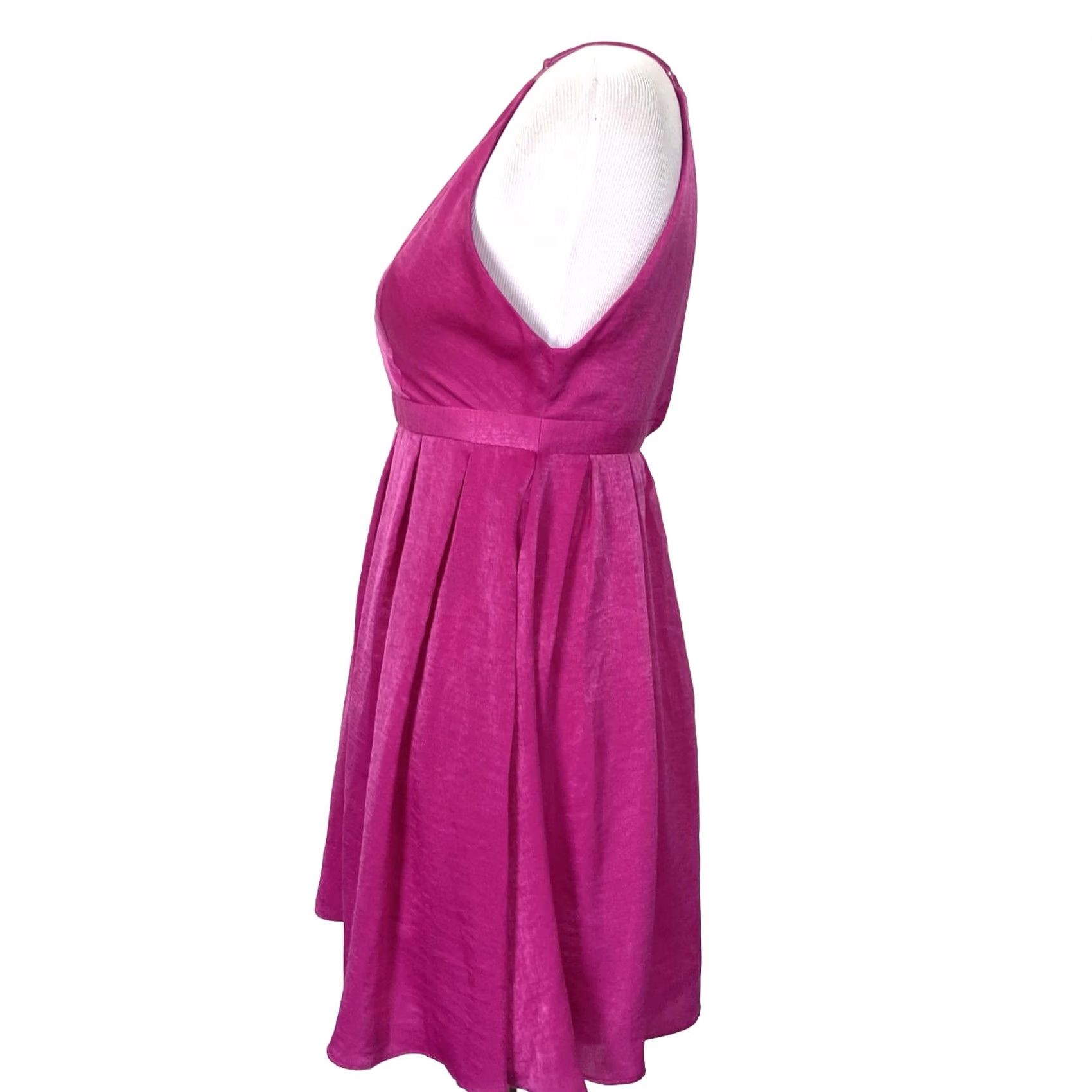 Free People Free People Dress Pink Fit Flare Mini Sleeveless Plunging Neckline Party All Night Size 0 Womens Summer Size XS / US 0-2 / IT 36-38 - 5 Thumbnail