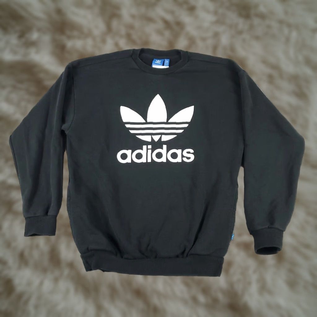 Adidas Adidas Pullover Sweater Womens Black Small Crew Neck Cotton Blend Size S / US 4 / IT 40 - 1 Thumbnail