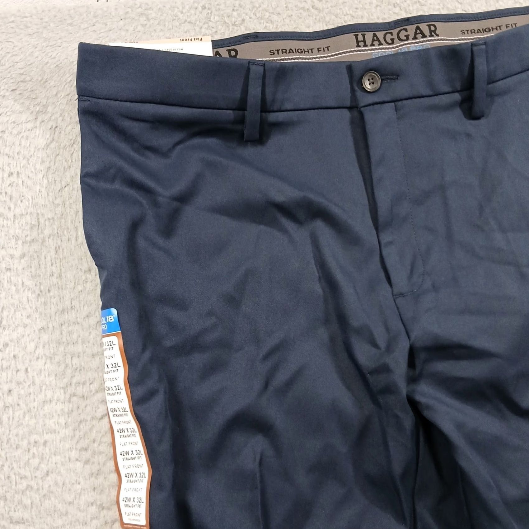 Haggar VINTAGE? No. Haggar Cool 18 Pro Pants Navy Straight Fit 42x32 Mens NWT Size US 42 / EU 58 - 6 Thumbnail