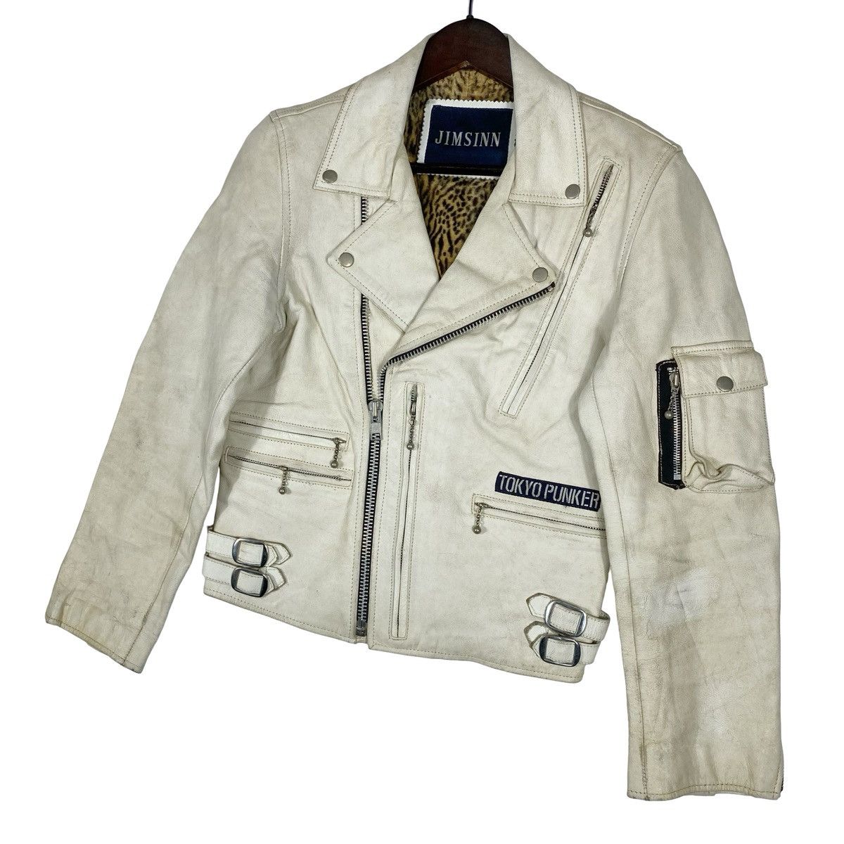 Japanese Brand Vintage Jimsinn Tokyo Punker Leather Jacket Size US S / EU 44-46 / 1 - 5 Thumbnail