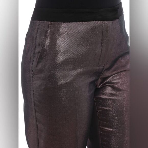 Pinko Pinko purple metallic trousers with contrasting satin NWT 4 Size 27" / US 4 / IT 40 - 4 Thumbnail