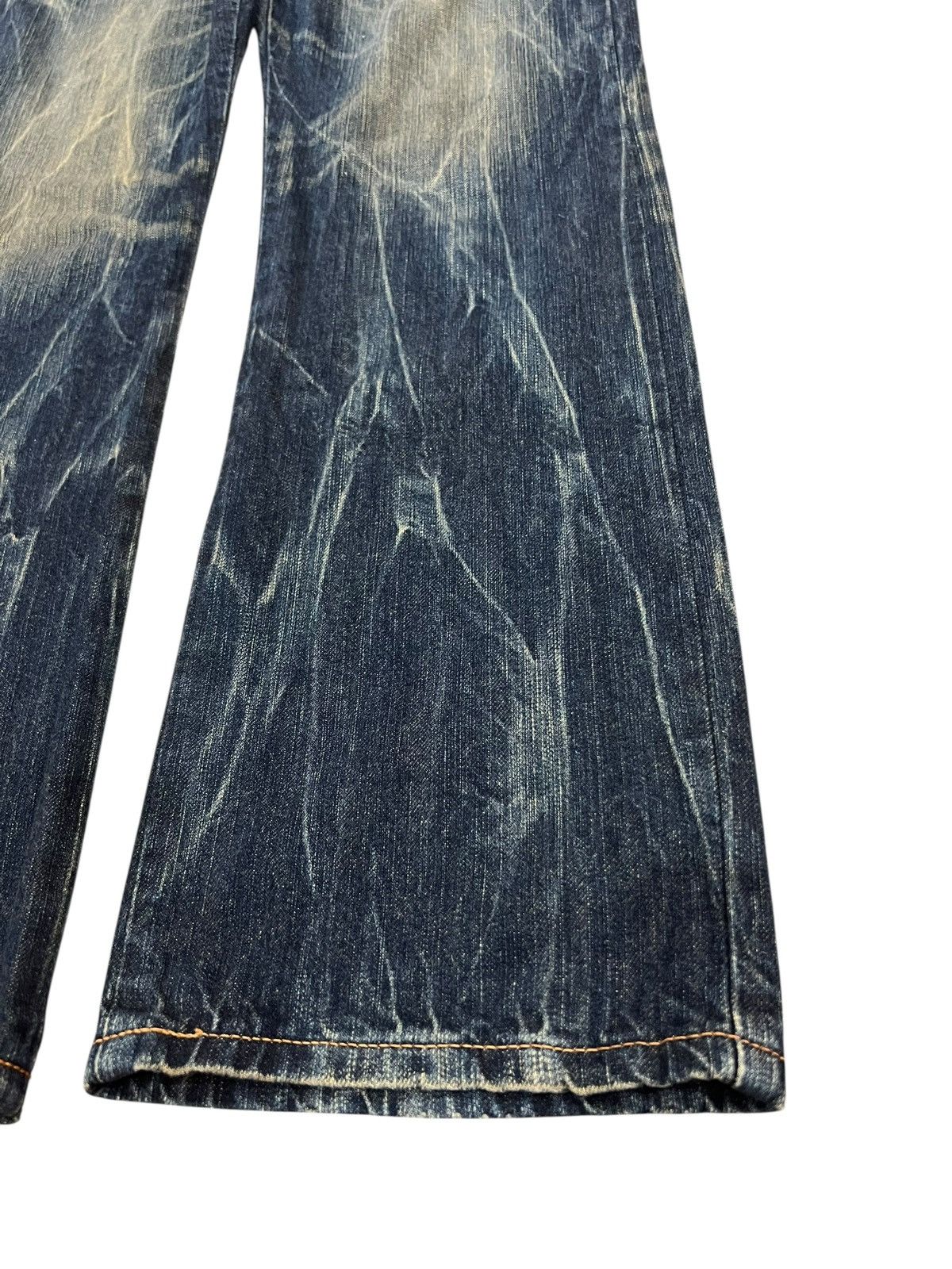 Edwin 💥Flare💥Vintage Edwin 503 Blue Trip Claw Denim Jean Size US 32 / EU 48 - 5 Thumbnail