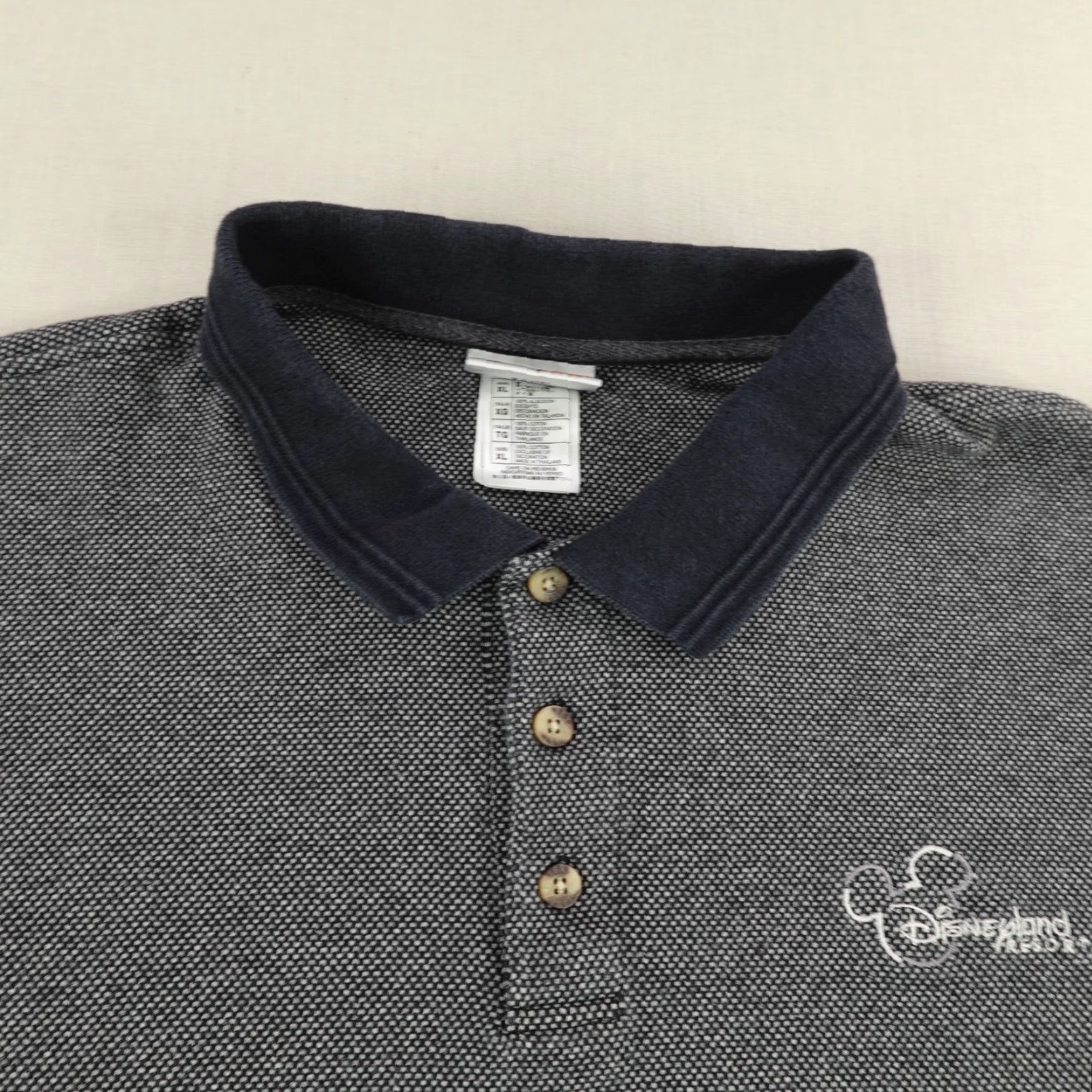Disney VINTAGE Disney Polo Shirt Mens XL Gray Black Two Tone Disneyland Resort Mickey Outdoor Activewear Size US XL / EU 56 / 4 - 2 Thumbnail