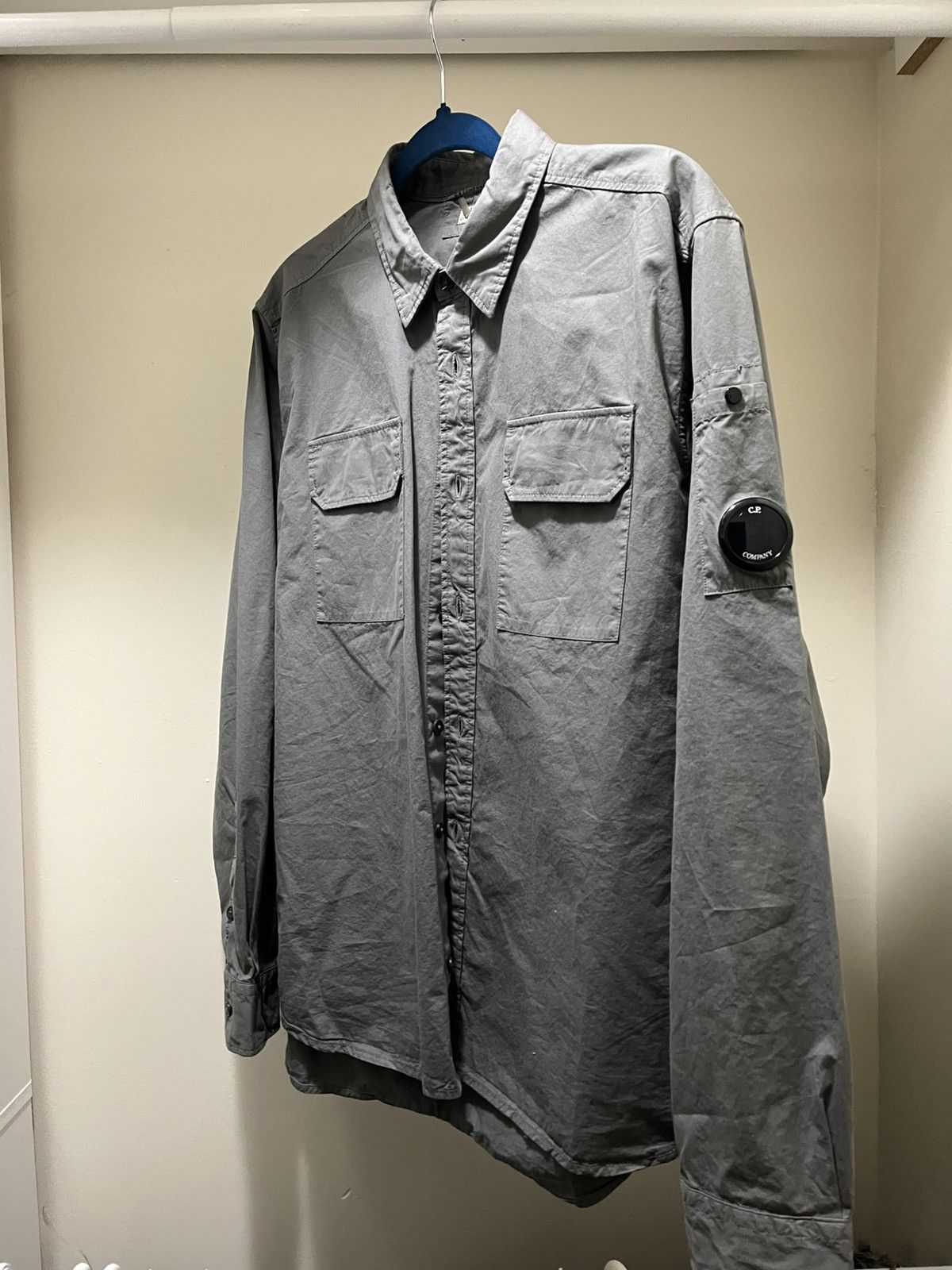 C.P company gray button up