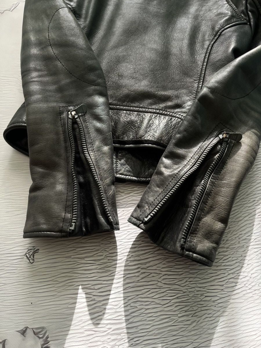 Balenciaga Balenciaga Vintage Leather Moto Jacket Luxury Black Size XS / US 0-2 / IT 36-38 - 23 Thumbnail