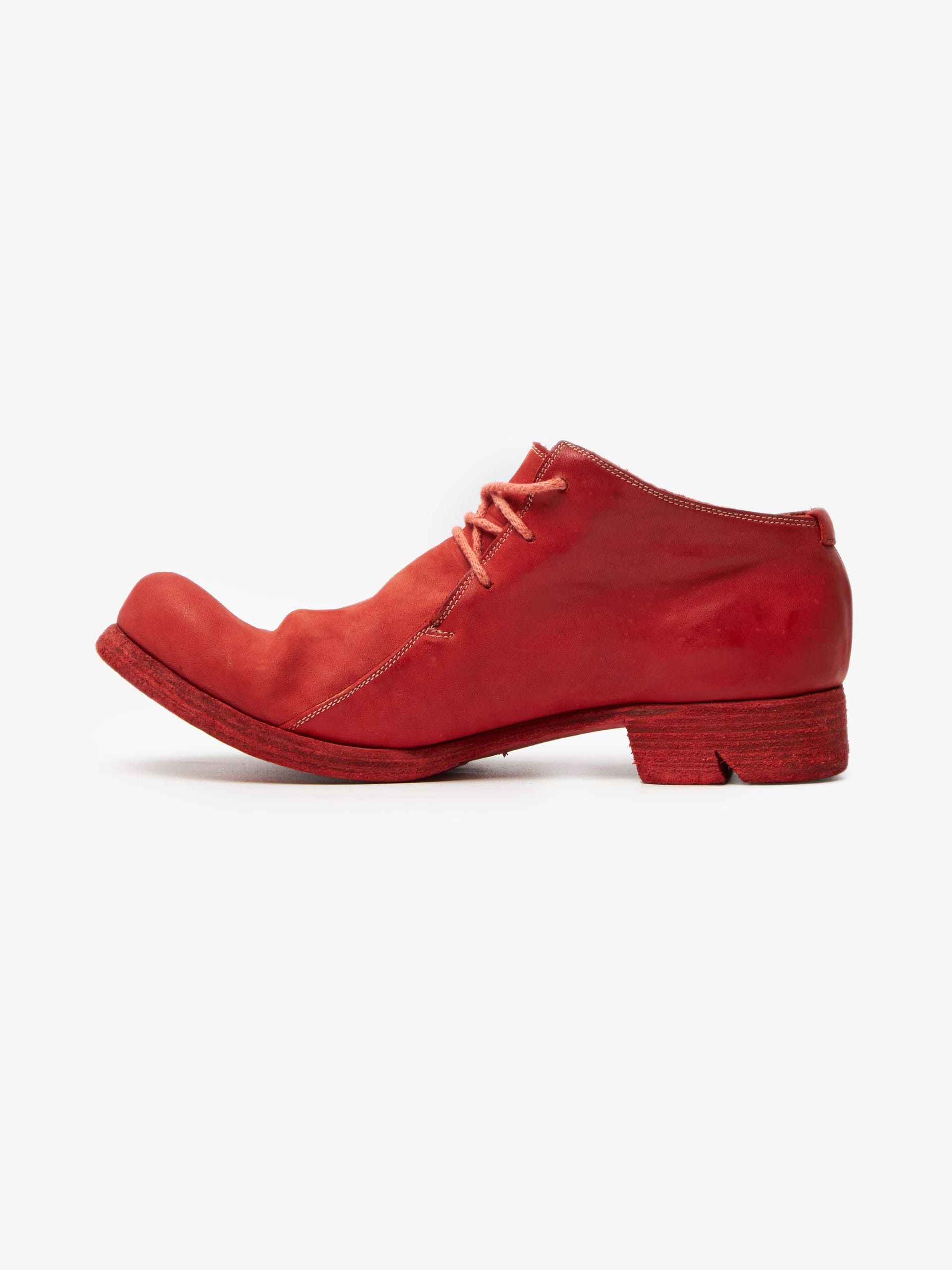 image of Boris Bidjan Saberi Red Leather Boots, Men's (Size 9)