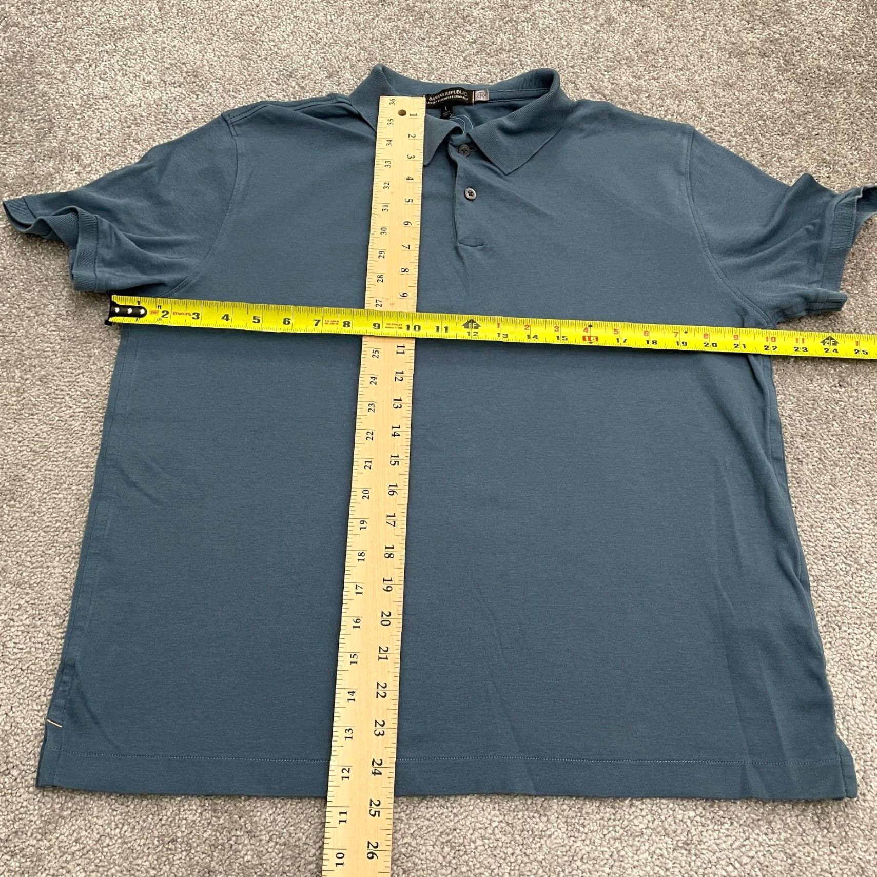 Banana Republic VINTAGE Banana Republic Polo Shirt Mens Large Blue Short Sleeve Collared Golf Tennis Top Size US L / EU 52-54 / 3 - 7 Thumbnail