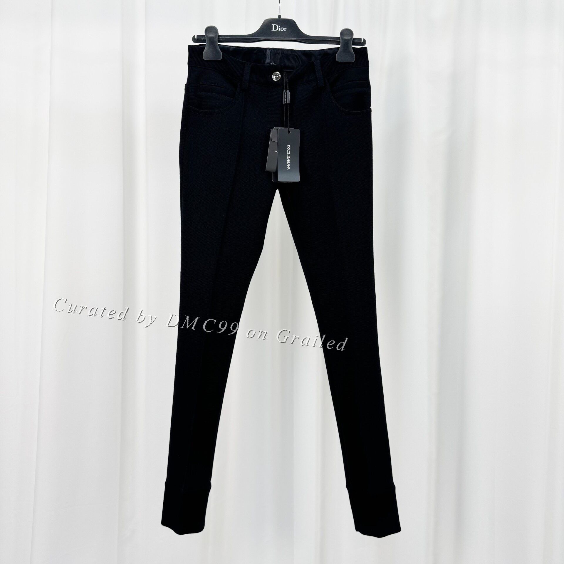 Dolce & Gabbana Dolce&Gabbana Black Knit Wool Casual Pants Size US 40 / EU 56 - 1 Thumbnail