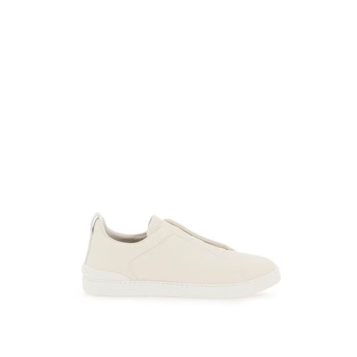 image of Z Zegna O1S22I1N0524 Triple Slip Sneakers In Beige, Men's (Size 11)