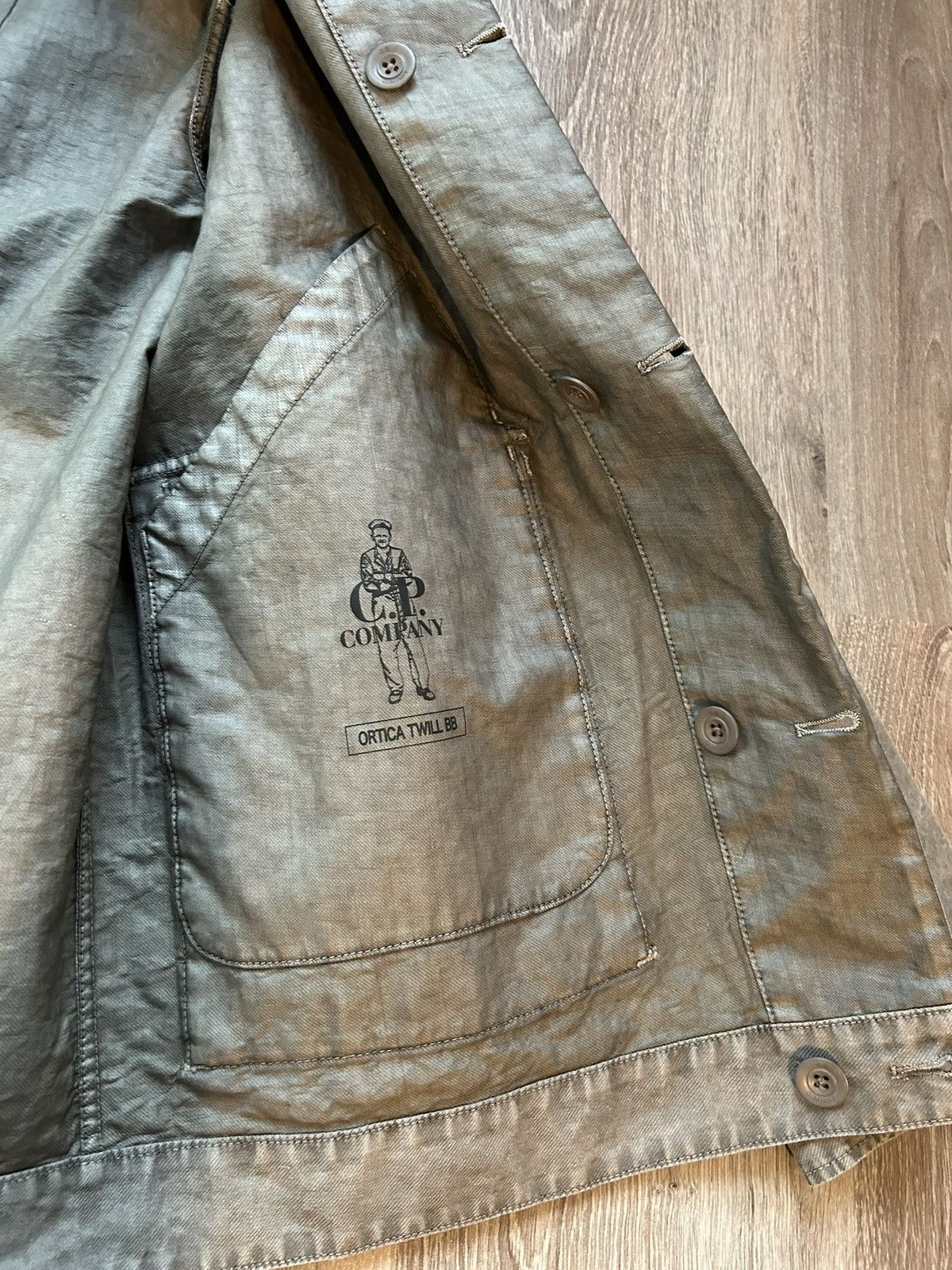 C.P. Company C.P. Company Logo Hooded Jacket in Gray rain jacket Size US L / EU 52-54 / 3 - 8 Thumbnail