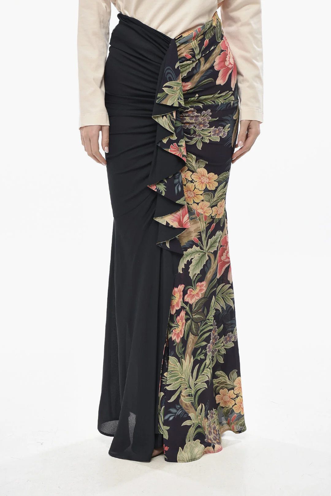 Etro og1mm0426 Two-Tone Maxi Skirt in Multicolor Size 27" / US 4 / IT 40 - 1 Thumbnail